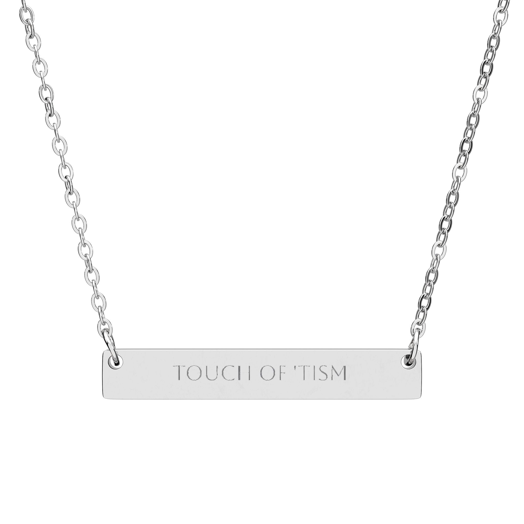 'Touch of 'Tism" Horizontal Bar Necklace