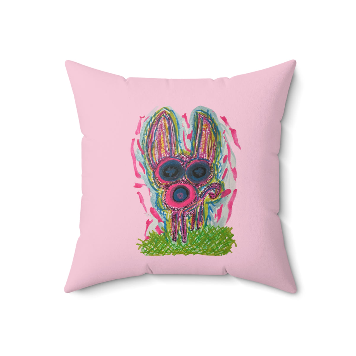 Pet Chihuahua Square Throw Pillow — Pink Dopamine Novelty Decor- Dog / Chihuahua Lovers