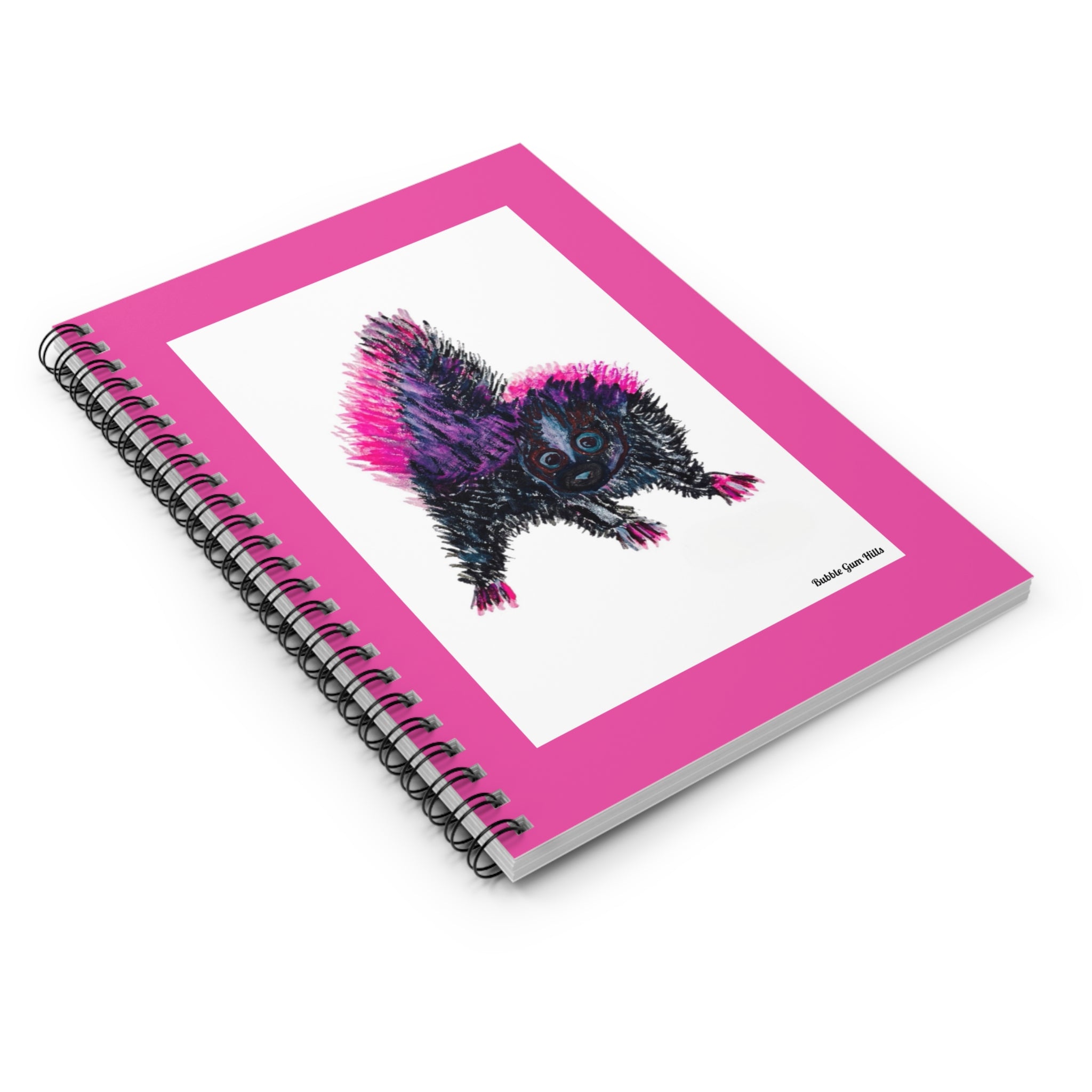 Pink Punk Skunk Art Spiral Notebook Journal