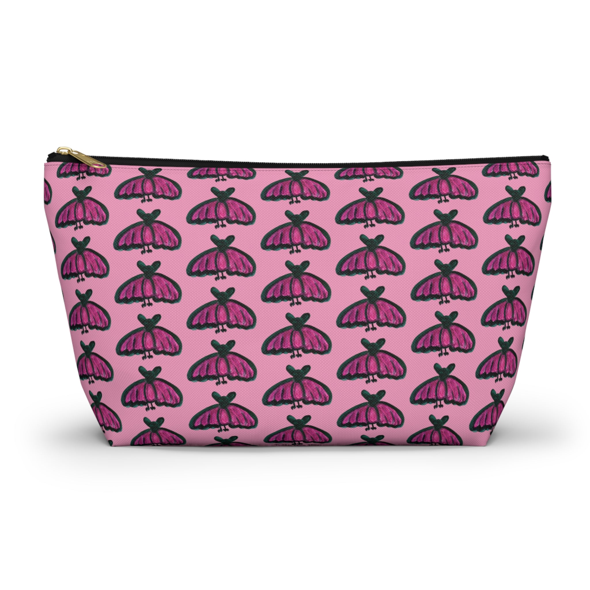 Baby Bats Pink & Black Accessory & Makeup Zipper Bag Small & Large