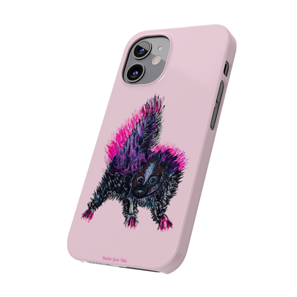 Pink Baby Punk Skunk Slim Mobile Phone Case — Cute Retro Animal Phone Cover