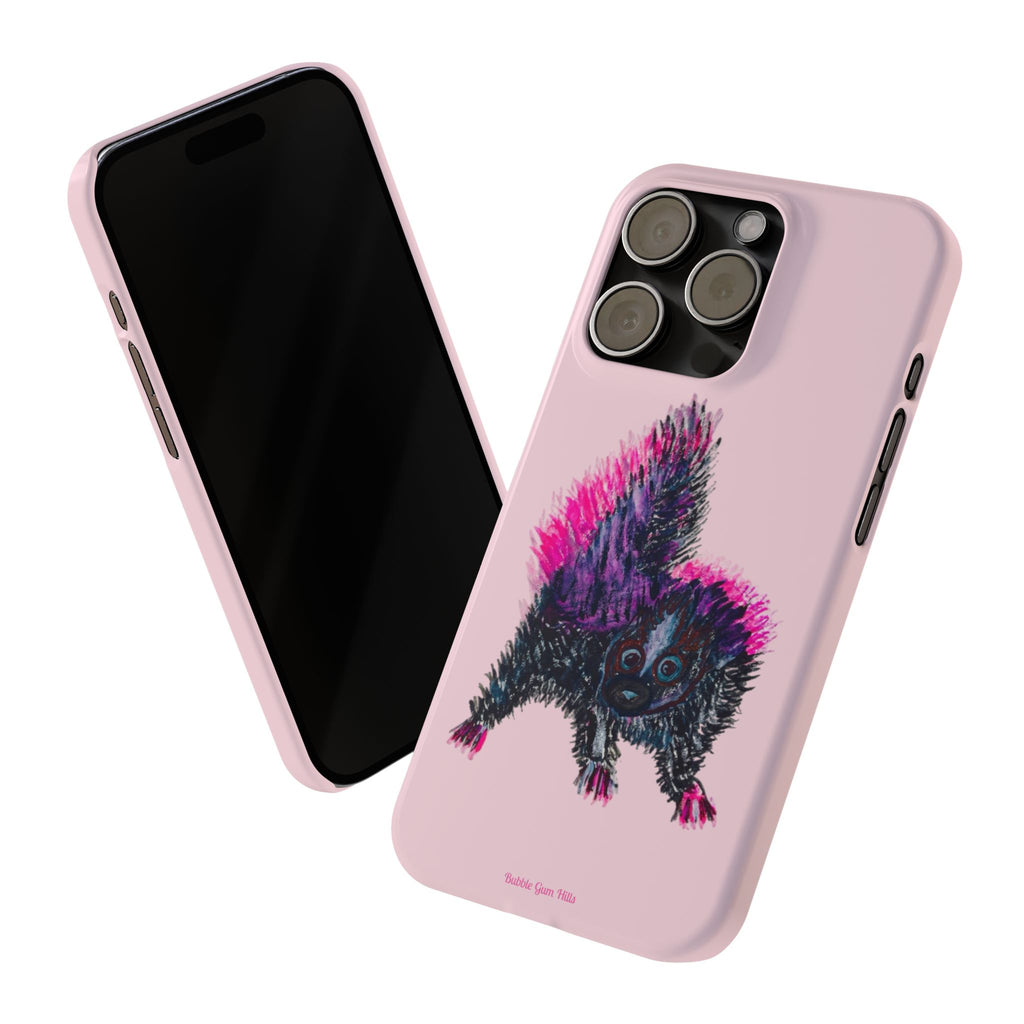 Pink Baby Punk Skunk Slim Mobile Phone Case — Cute Retro Animal Phone Cover