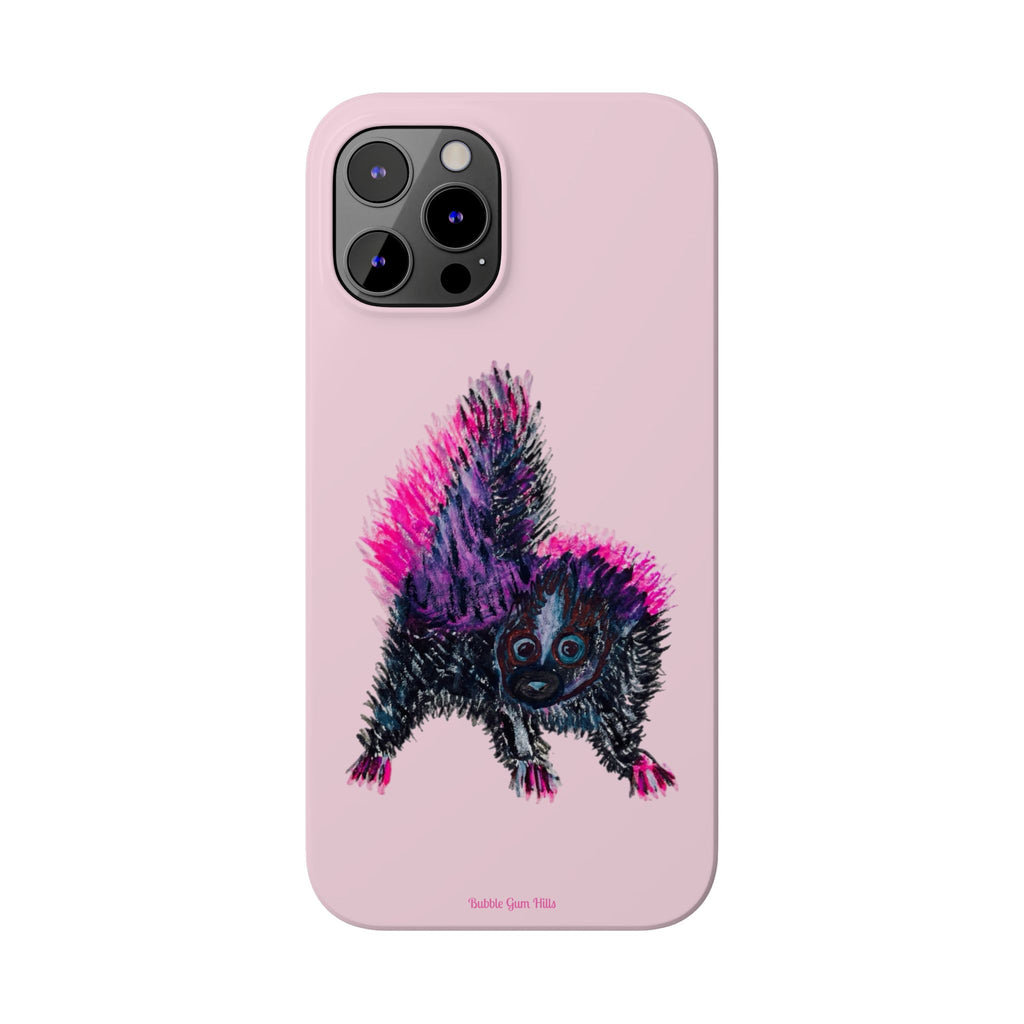Pink Baby Punk Skunk Slim Mobile Phone Case — Cute Retro Animal Phone Cover