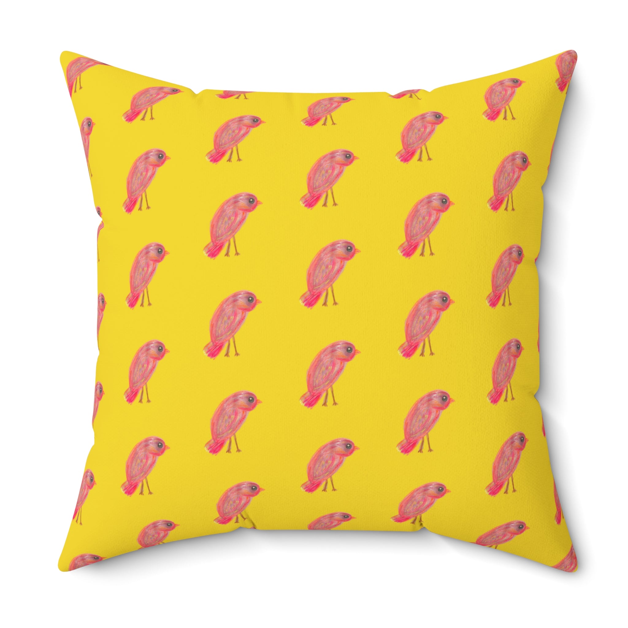 Red & Pink Bird Migration Decorative Throw Pillow