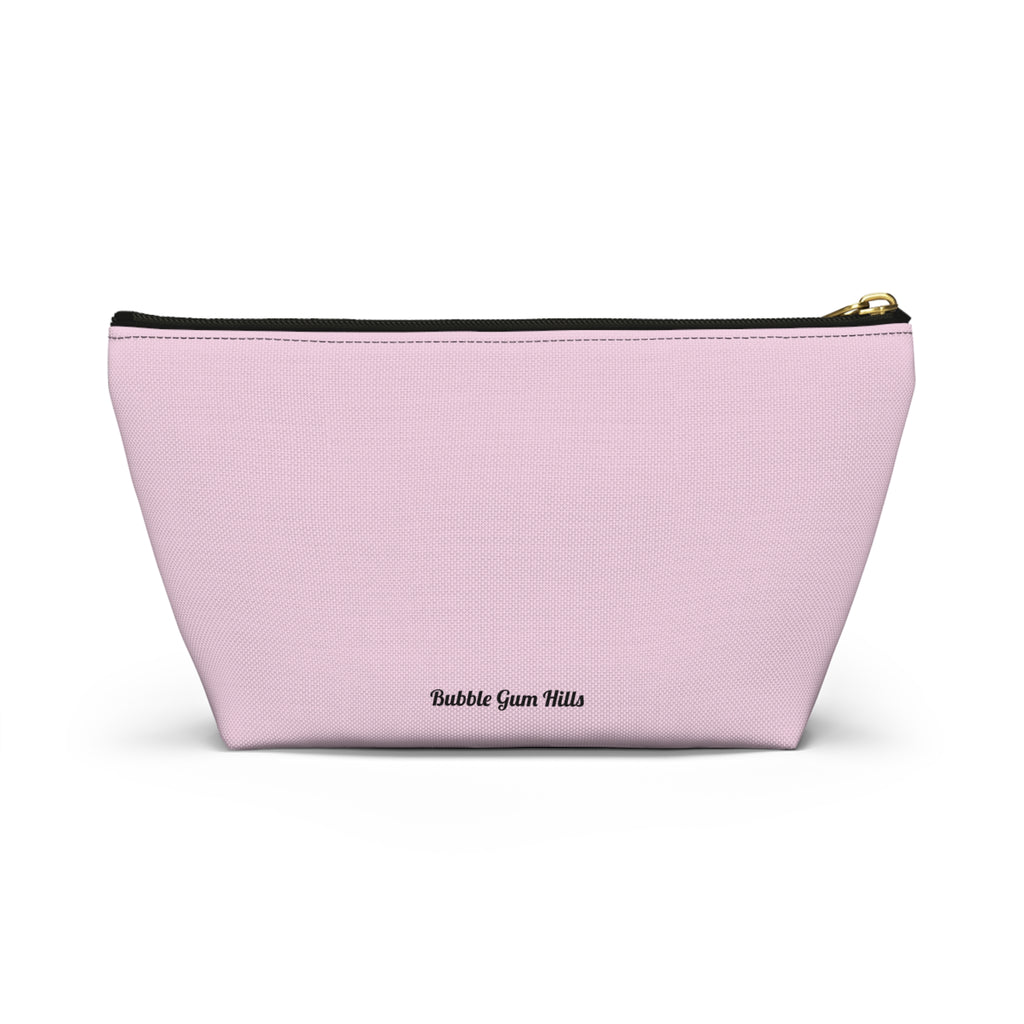 Pink Girl Gang Accessory Pouch — 'Bubble Gum Hills' T-Bottom Makeup Bag