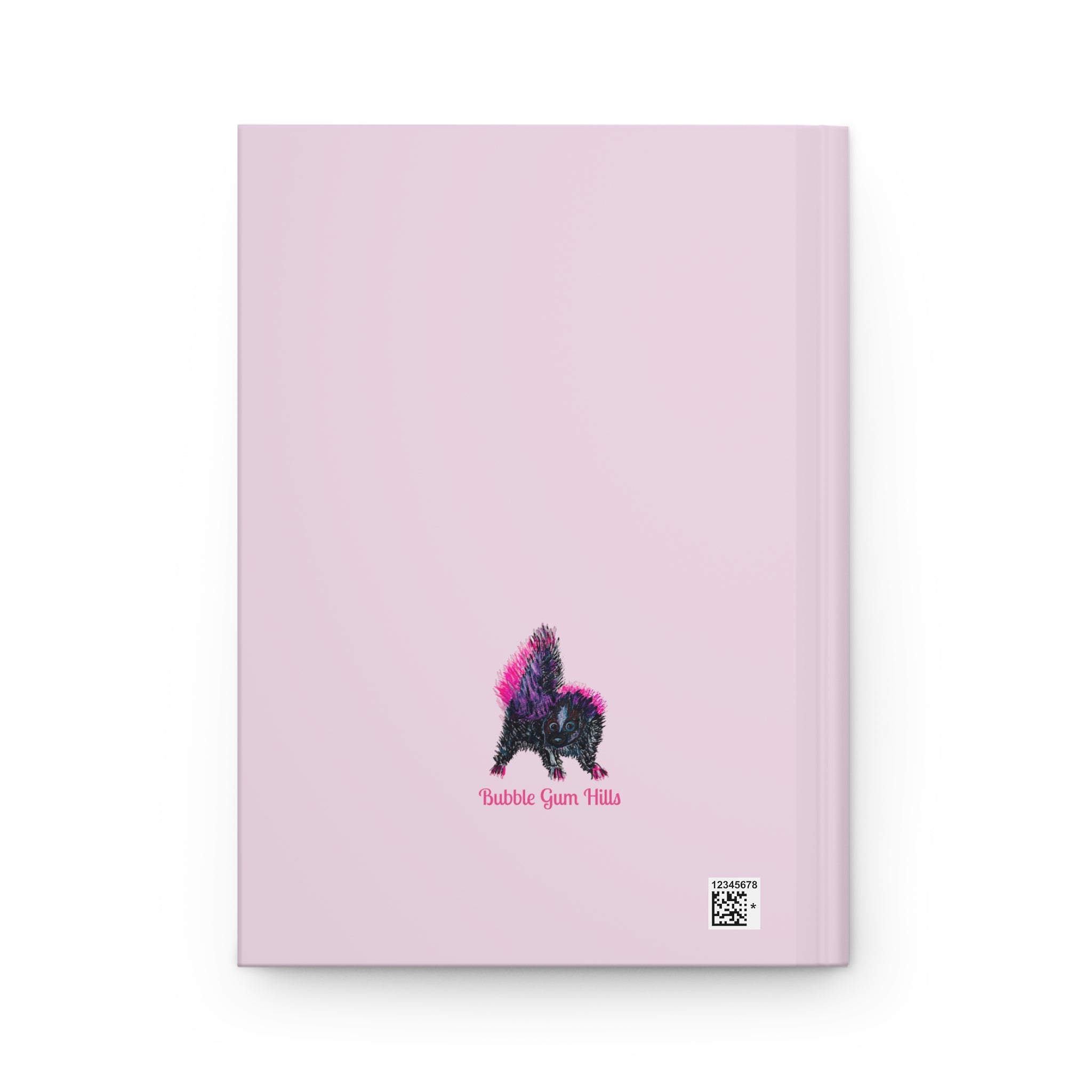 Pink Purple Mama Skunk & Baby Skunks Matte Hardcover Pink Journal — Notebook for Notes & Gifts