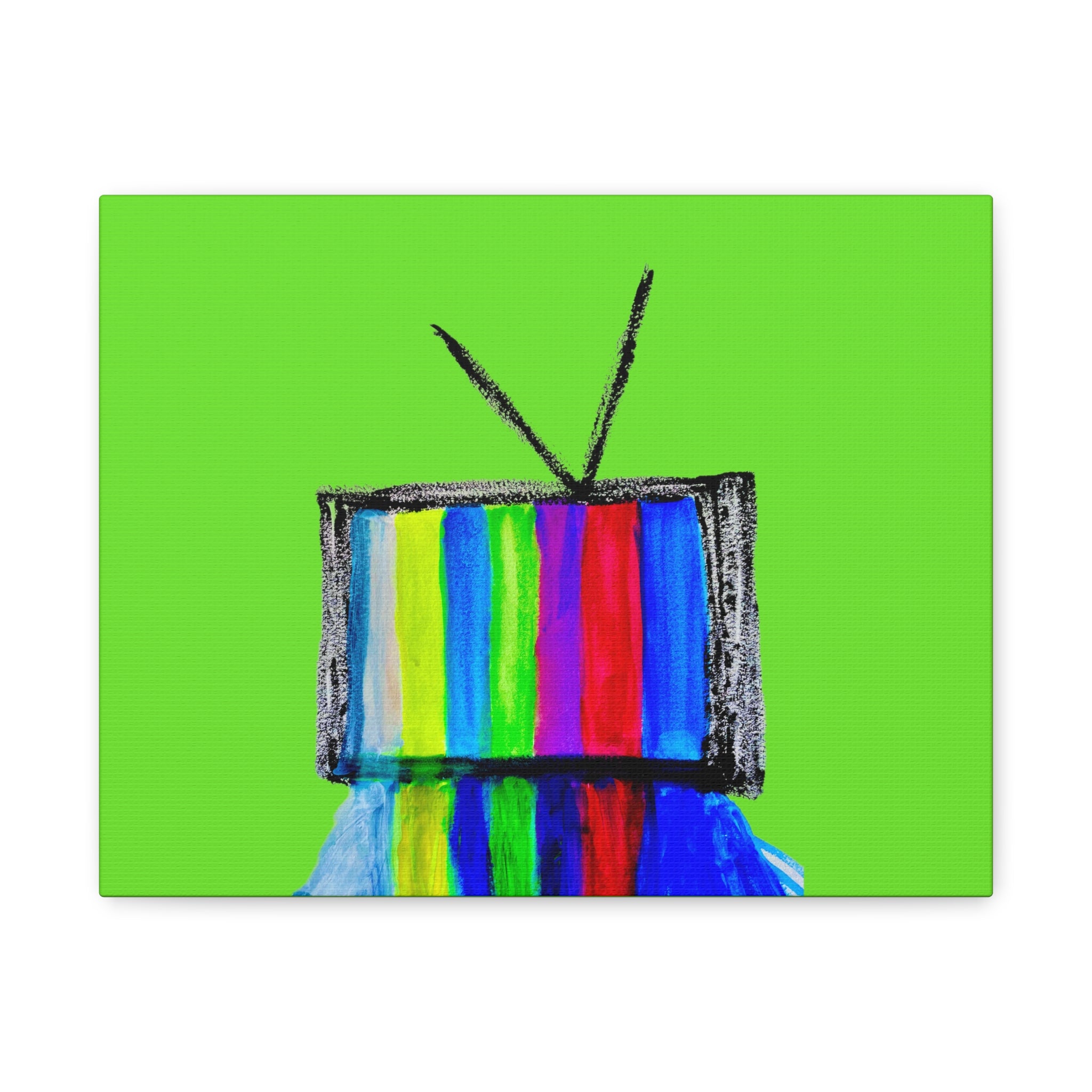 Retro TV Pop Matte Wall Art Canvas