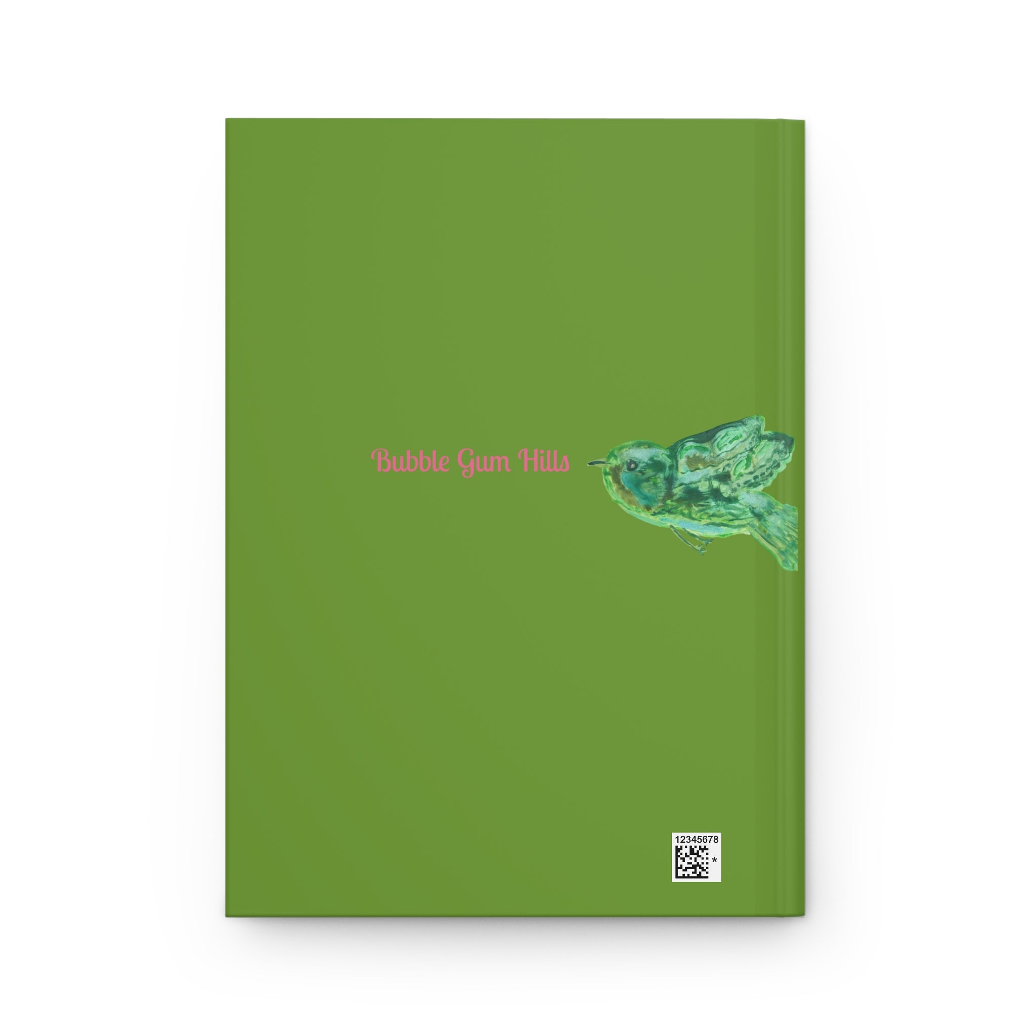 Green Bird Watercolor Matte Hardcover Journal Notebook Diary for Bird Loving Writers Lined 150 Page