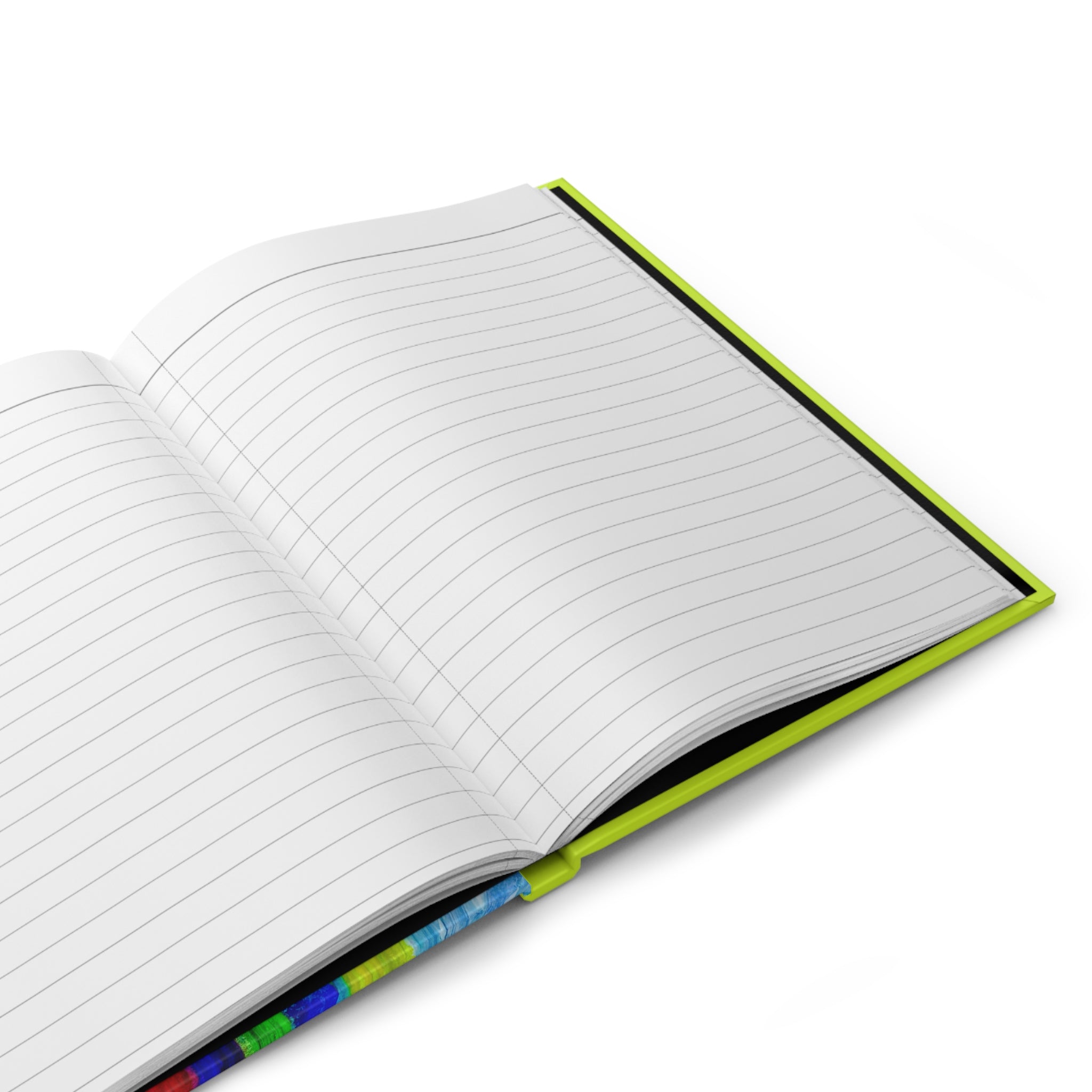 Retro TV Art Hardcover Journal — Colorful Test Pattern Notebook