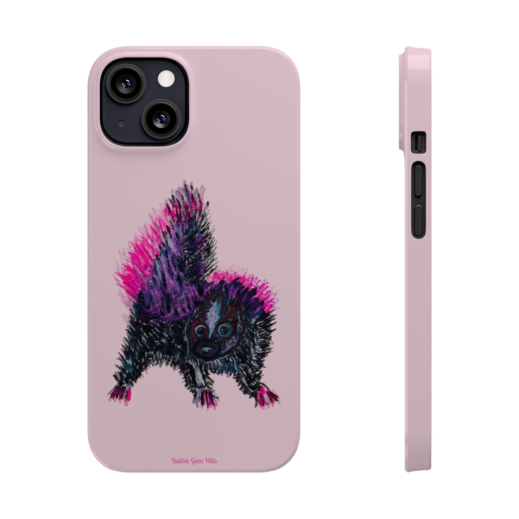 Pink Baby Punk Skunk Slim Mobile Phone Case — Cute Retro Animal Phone Cover