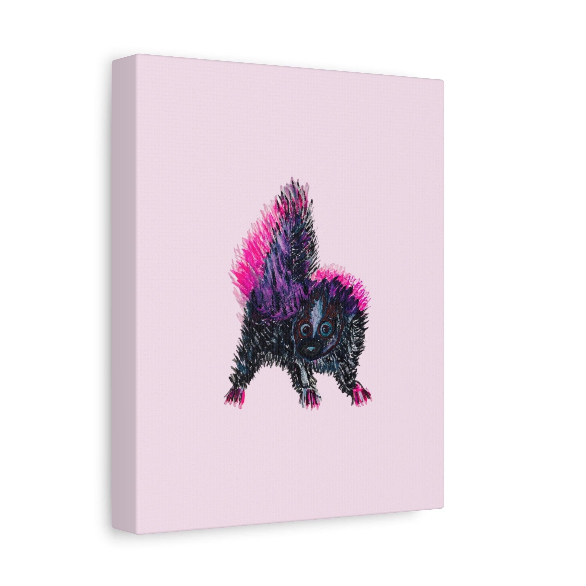 Pink Punk Skunk Matte Wall Art Canvas