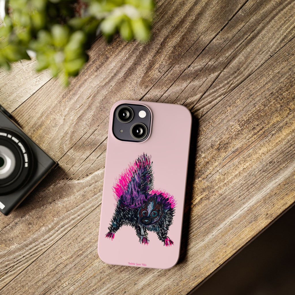 Pink Baby Punk Skunk Slim Mobile Phone Case — Cute Retro Animal Phone Cover