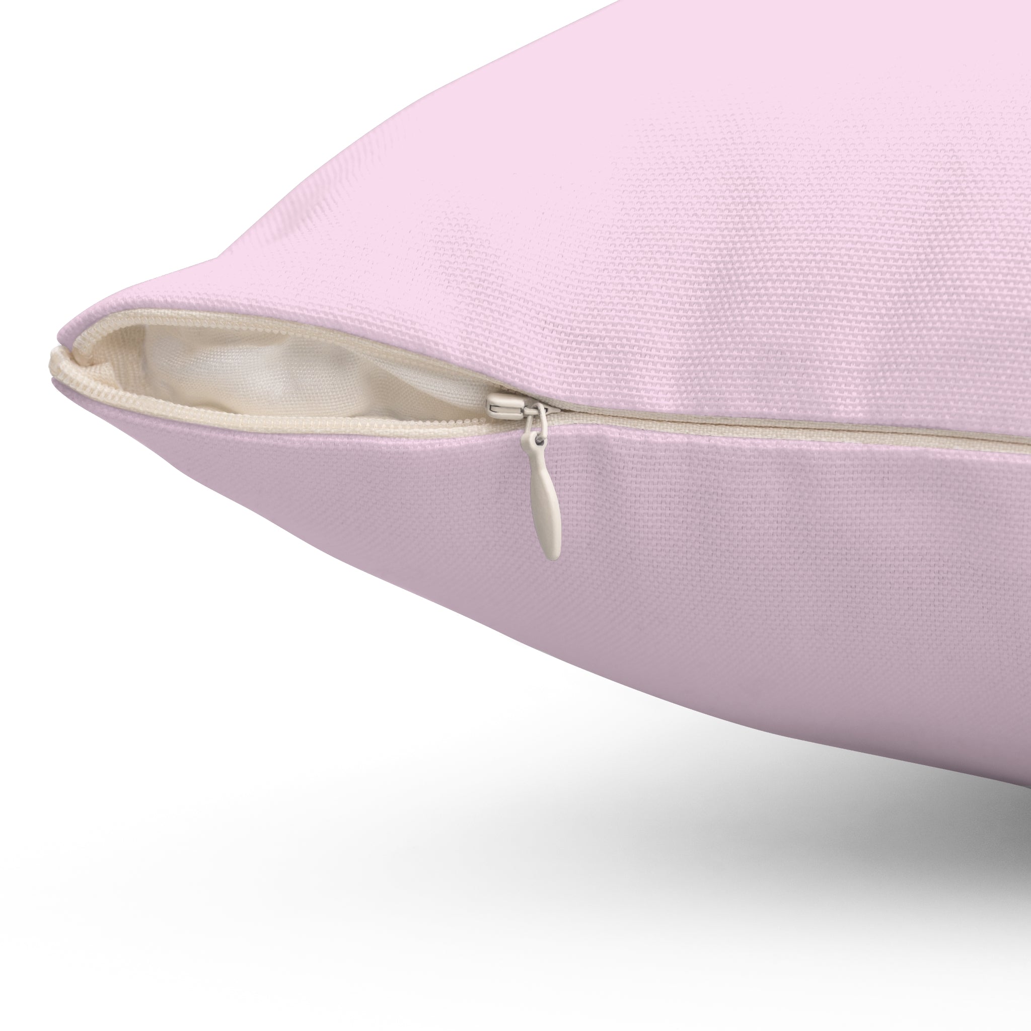 Pink Puppy Poppy Storytime Decorative Pillow — Cute Hand-Drawn Dog Design