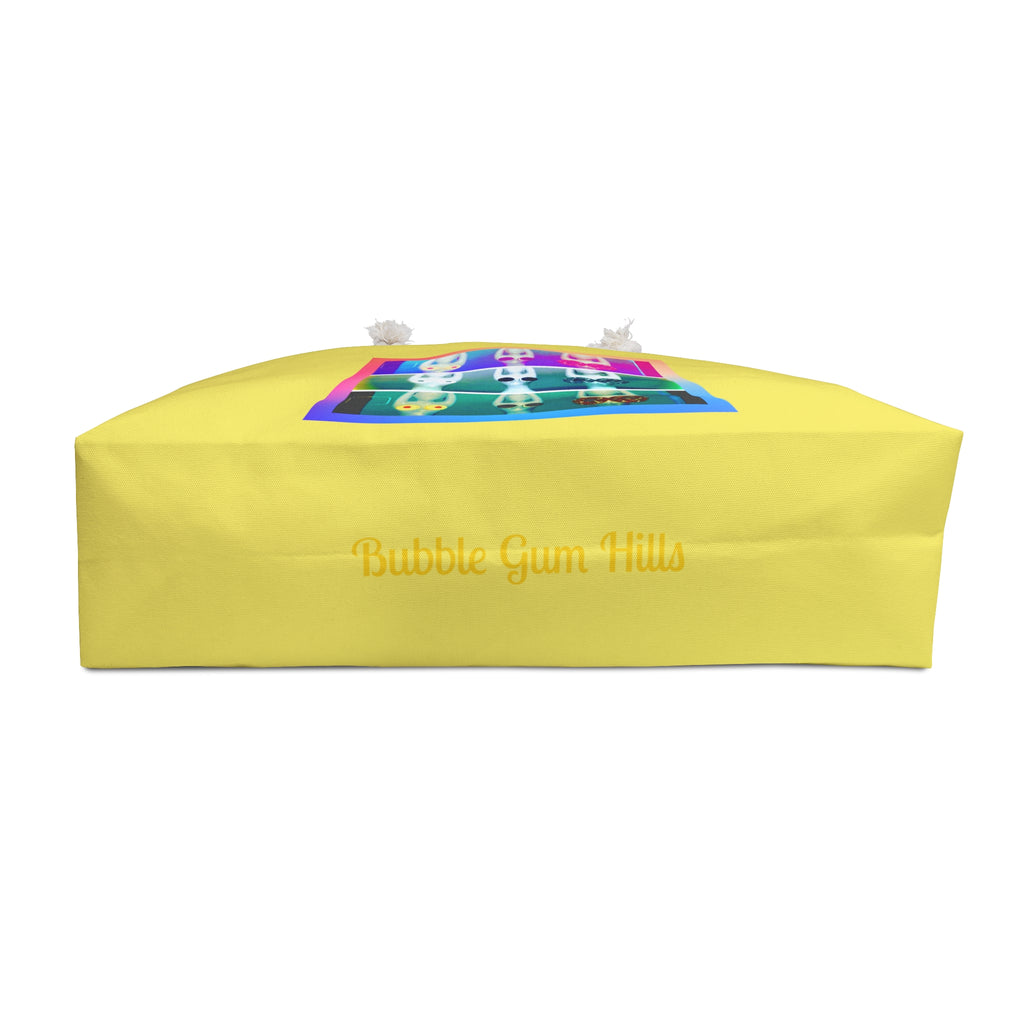 Ladies in Yoga Pop Art Yellow Tote Bag – Funny Quirky Yoga Studio Class Bag