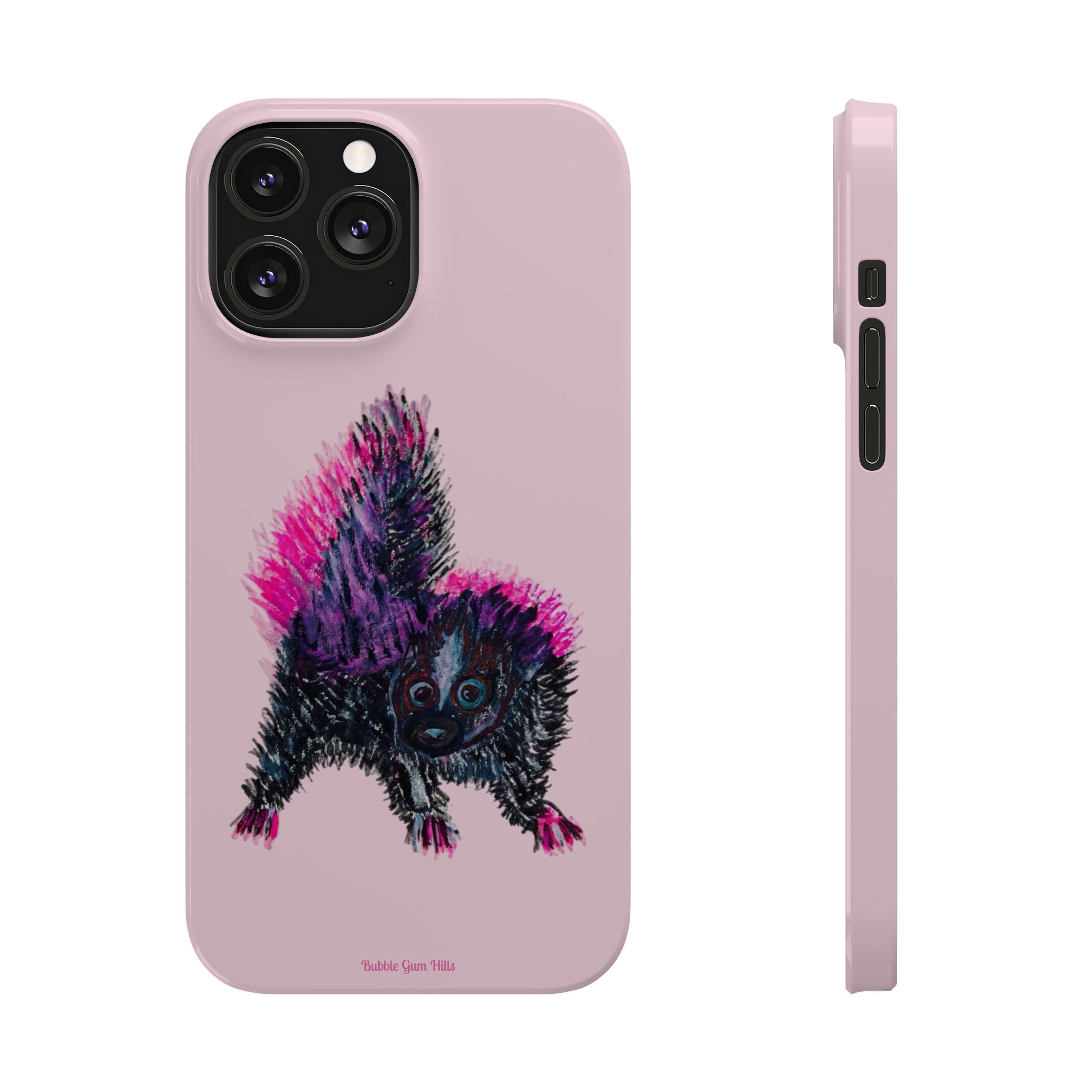 Pink Baby Punk Skunk Slim Mobile Phone Case — Cute Retro Animal Phone Cover