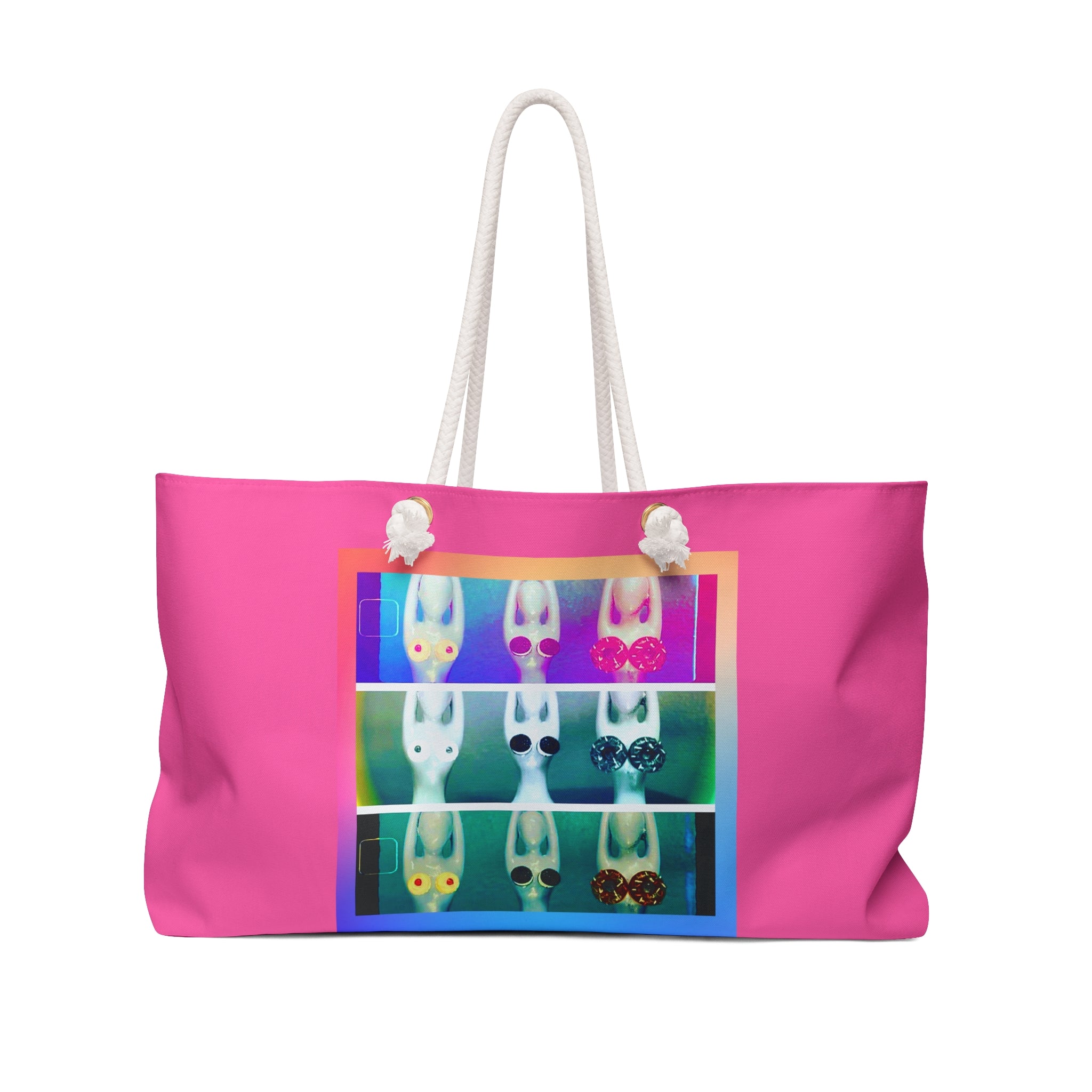 Ladies of Yoga  — Pop Art  Large Double Strap Shoulder Tote Bag