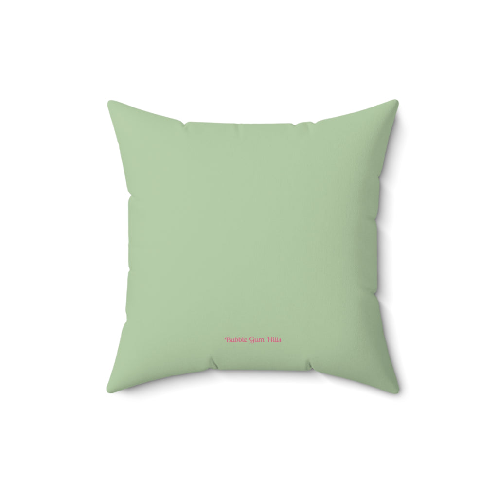 Tiny Dogs Walking Pattern Square Throw Pillow- Novelty Dopamine Pillow for Dog Lovers