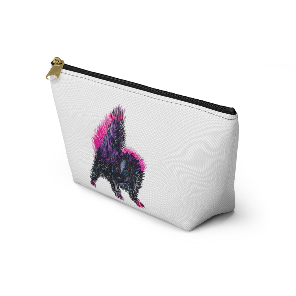 Pink Punk Skunk Accessory Pouch T-Bottom Cosmetic Bag