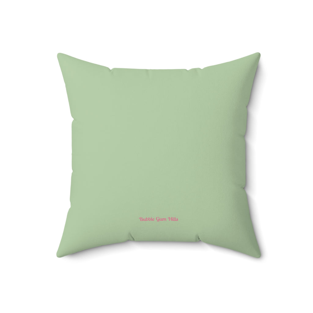 Tiny Dogs Walking Pattern Square Throw Pillow- Novelty Dopamine Pillow for Dog Lovers