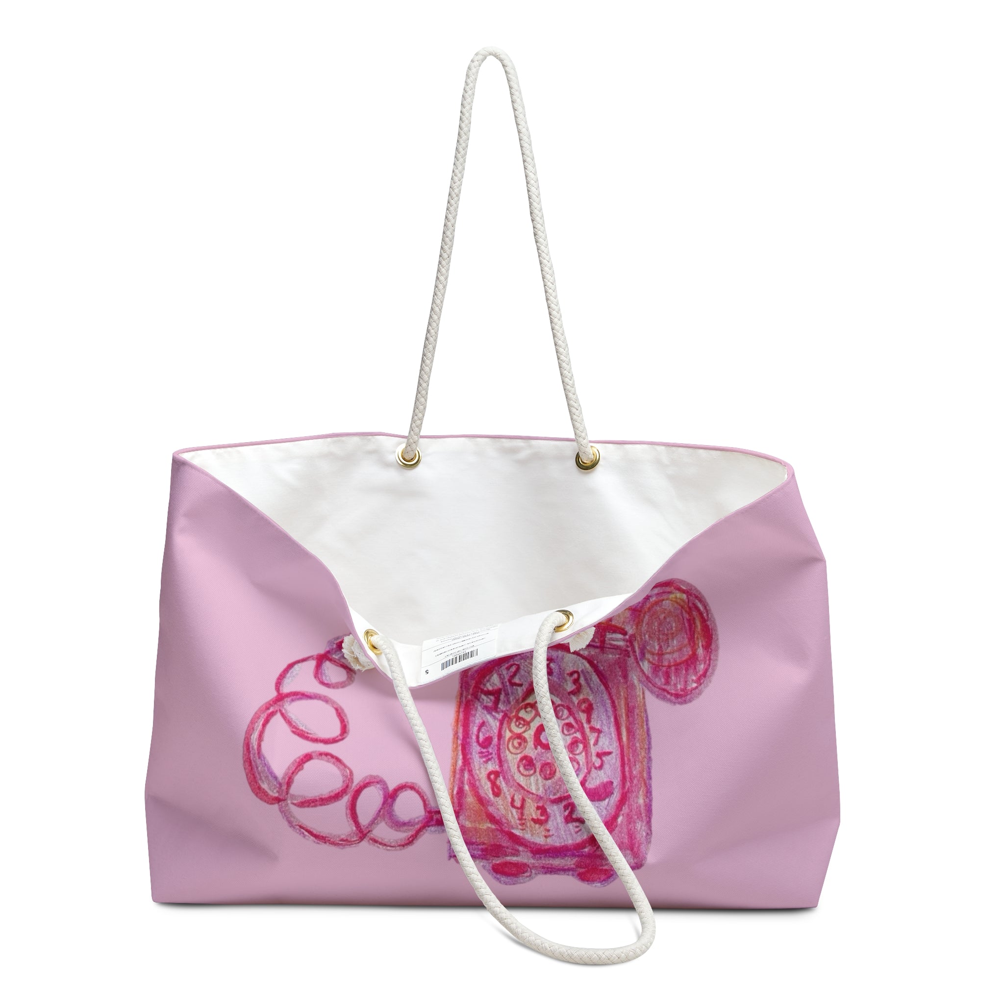 Ciao Bella Pink Weekender Bag – Vintage Telephone Travel Tote