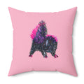 Baby Pink, Purple & Black Skunk Decorative Square Throw Pillow - Animal Wildlife Lovers