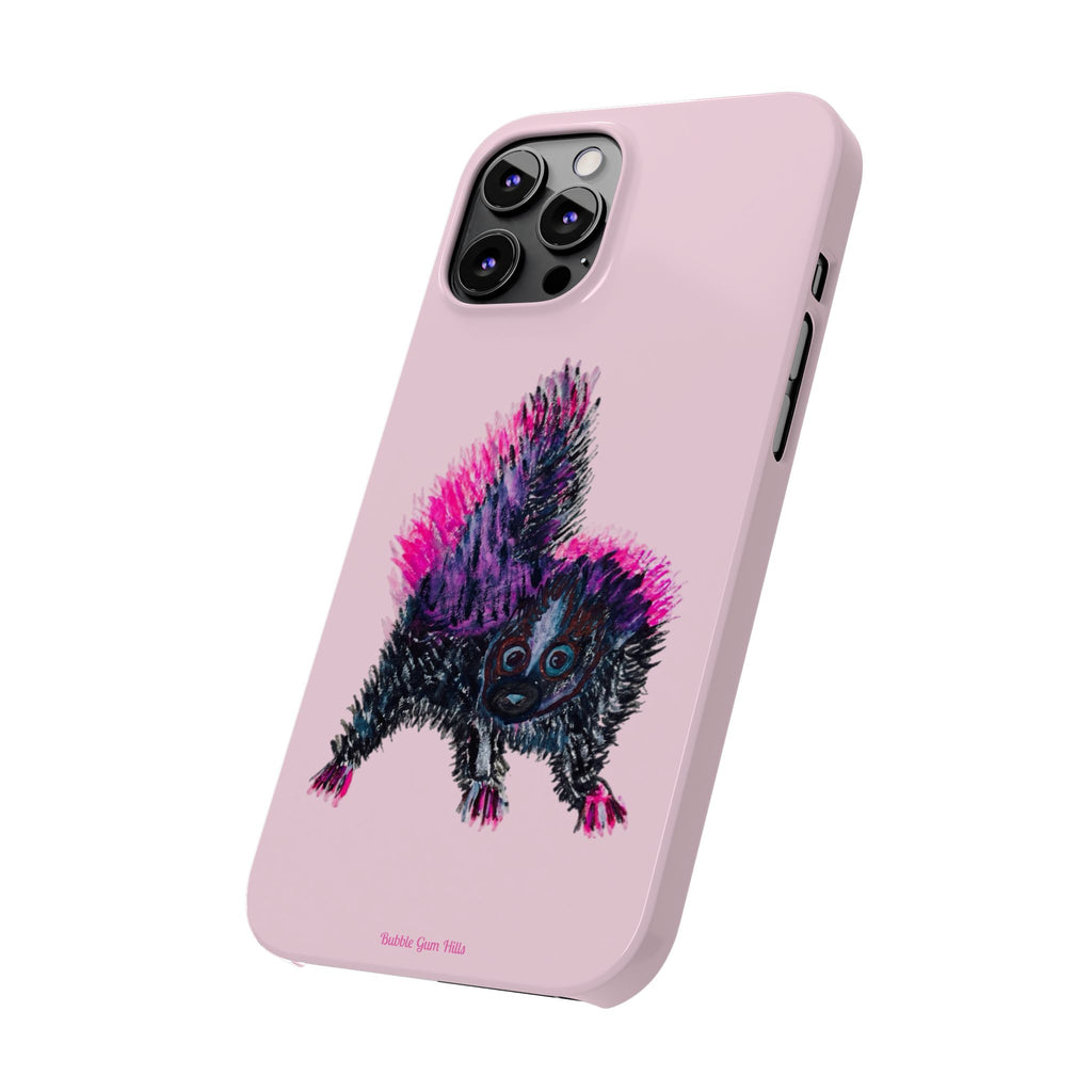 Pink Baby Punk Skunk Slim Mobile Phone Case — Cute Retro Animal Phone Cover