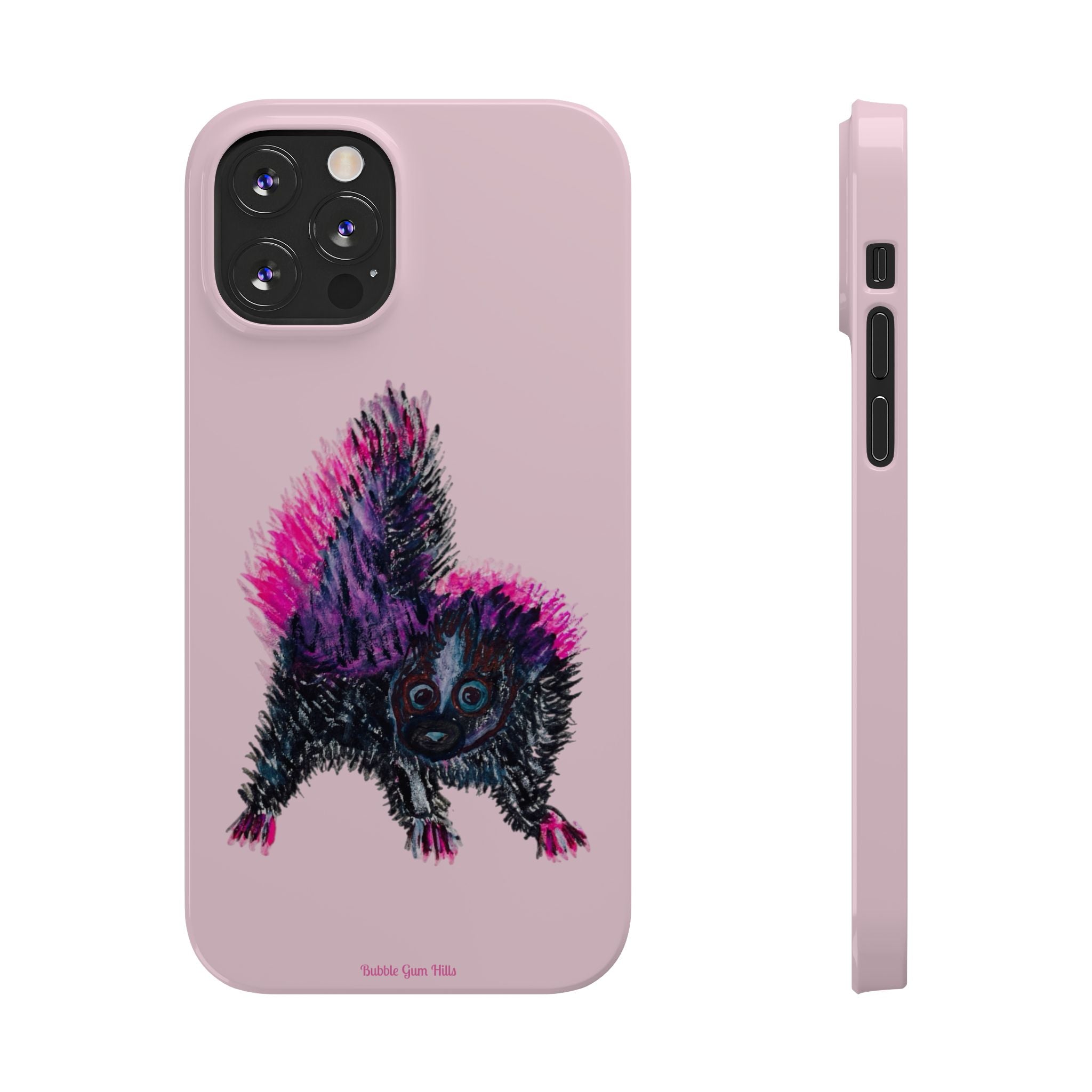 Pink Baby Punk Skunk Slim Mobile Phone Case — Cute Retro Animal Phone Cover