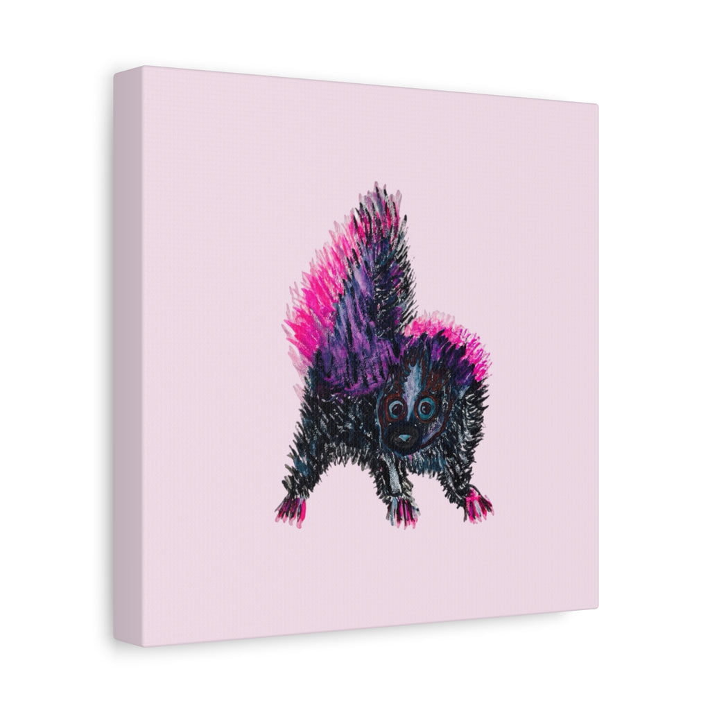 Pink Punk Skunk Matte Wall Art Canvas