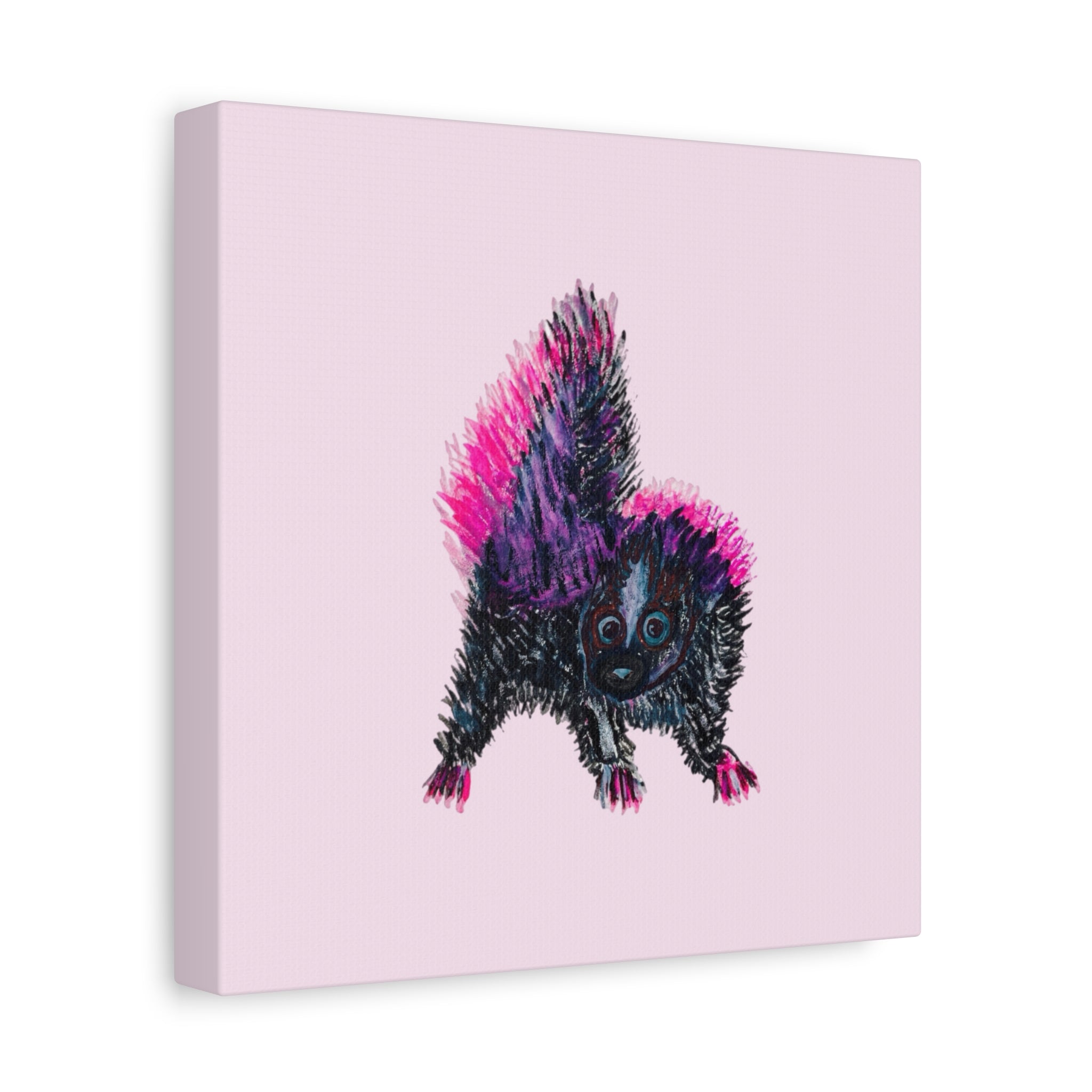 Pink Punk Skunk Matte Wall Art Canvas