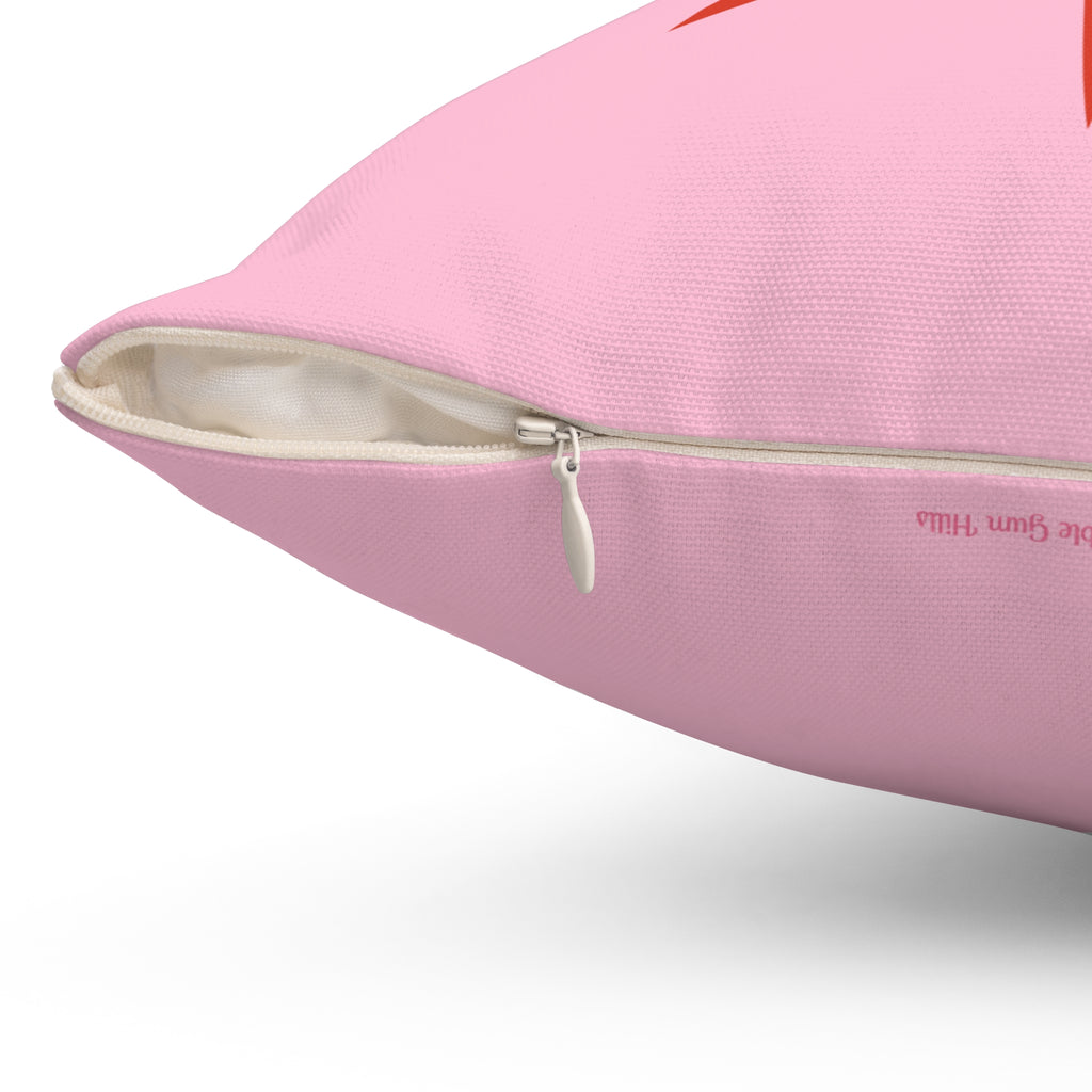 "Main Character" Novelty Dopamine Decor Square Throw Pillow- Pink & Red Starburst Super Vibes Gift