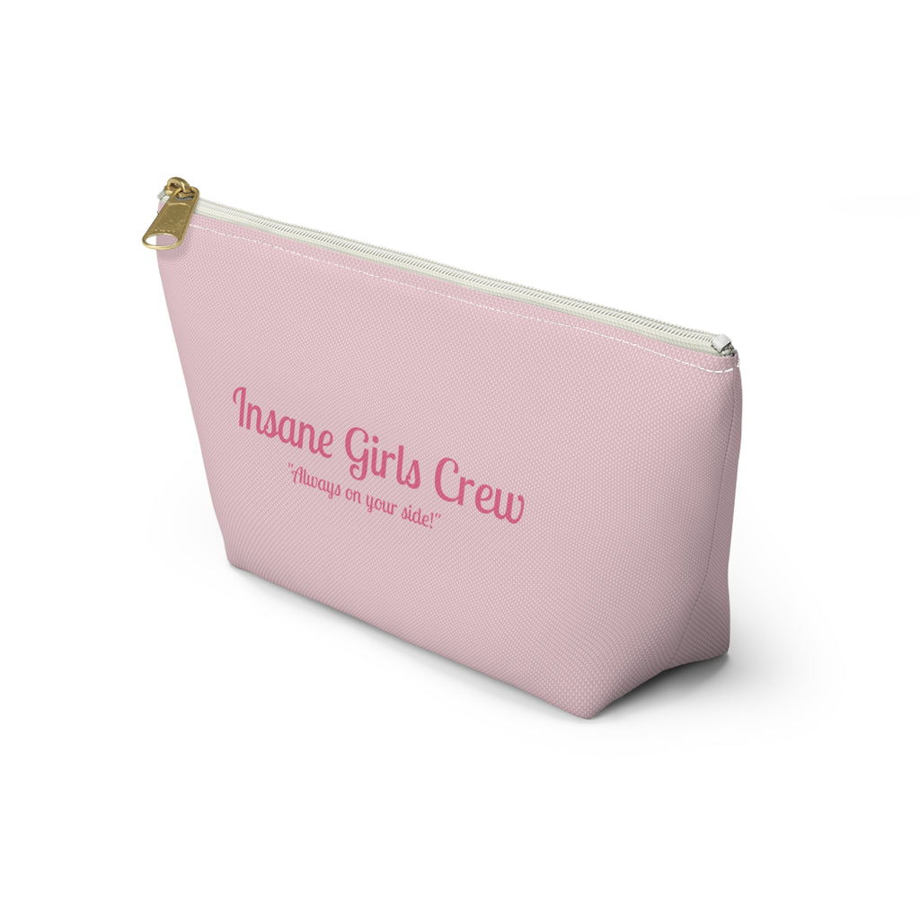 Pink Zipper Day Travel Makeup Bag | Small & Large Accessories- Breakup- Cheer Up- Gift Motivational for Girlfriends- Pool Beach Travel
