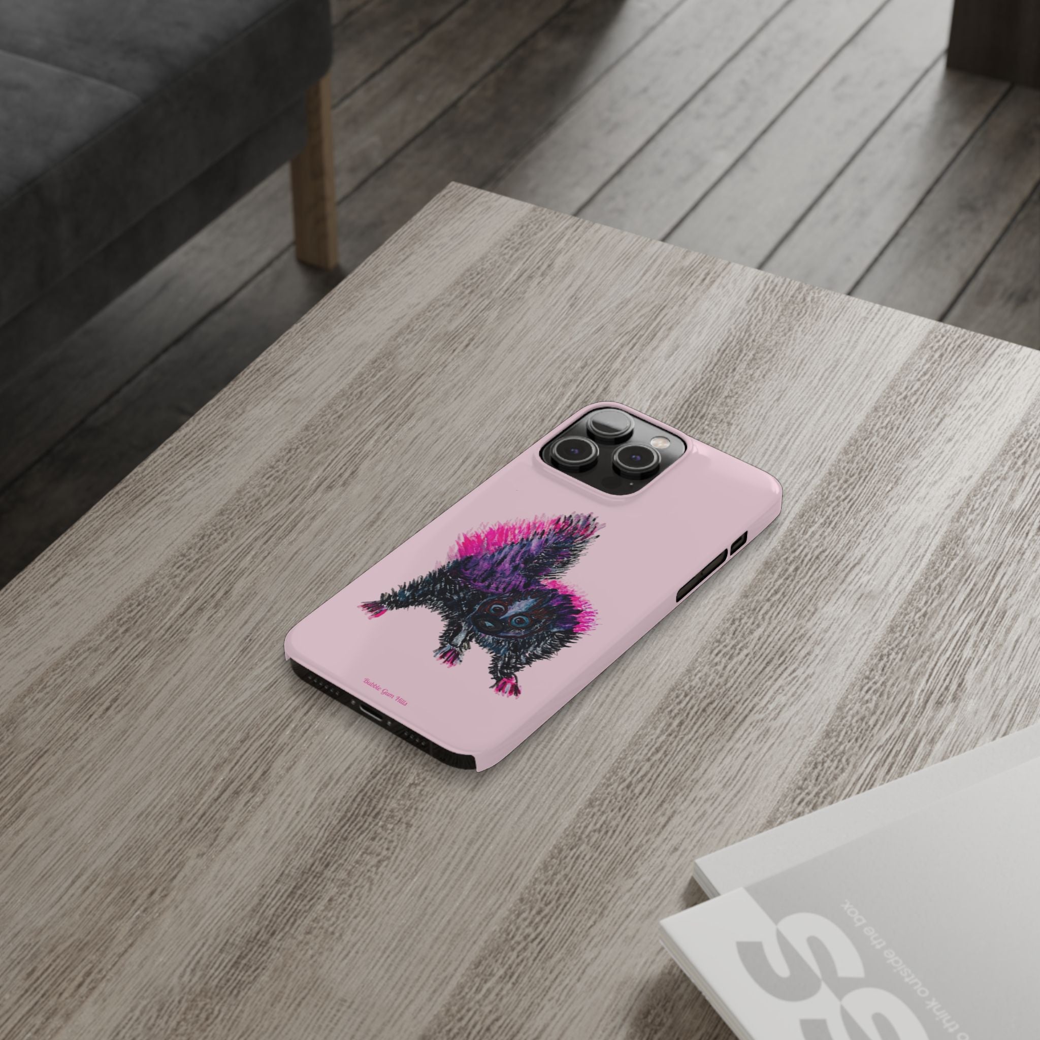 Pink Baby Punk Skunk Slim Mobile Phone Case — Cute Retro Animal Phone Cover