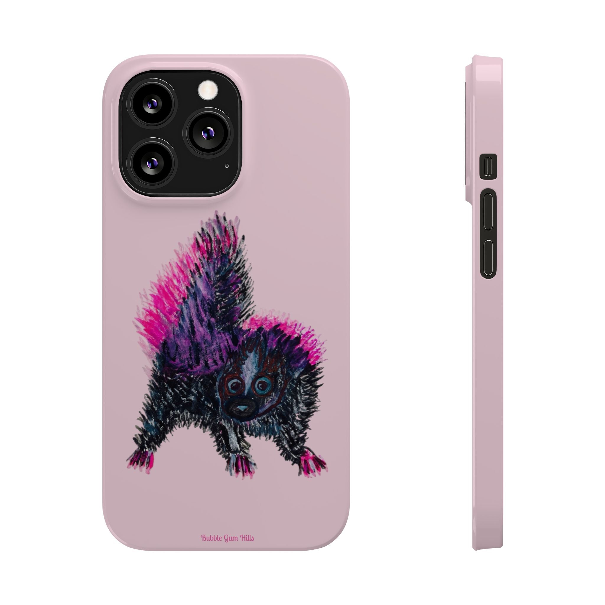 Pink Baby Punk Skunk Slim Mobile Phone Case — Cute Retro Animal Phone Cover