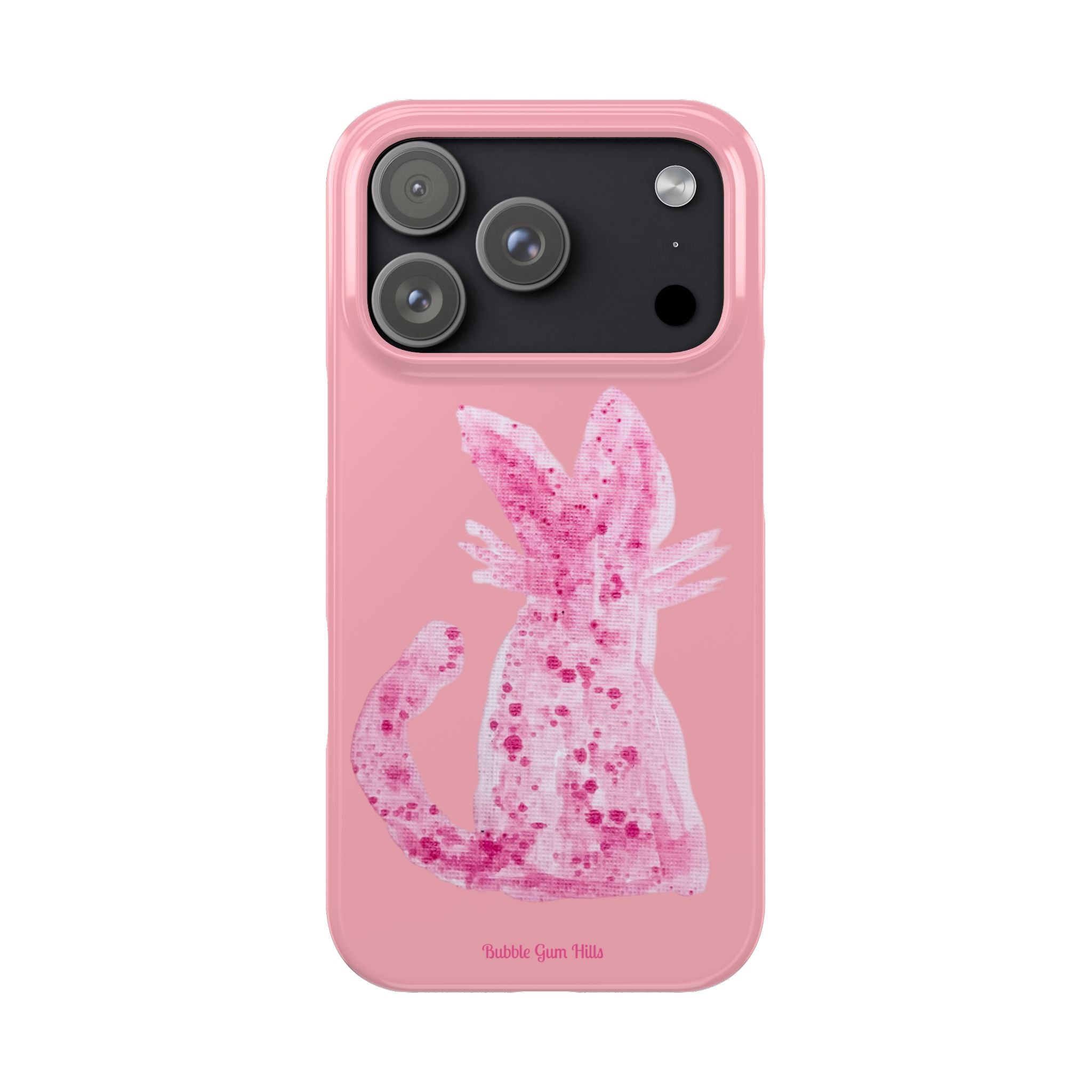 Pink Watercolor Kitty Cat Slim Phone Case – Cute Pastel iPhone Cover