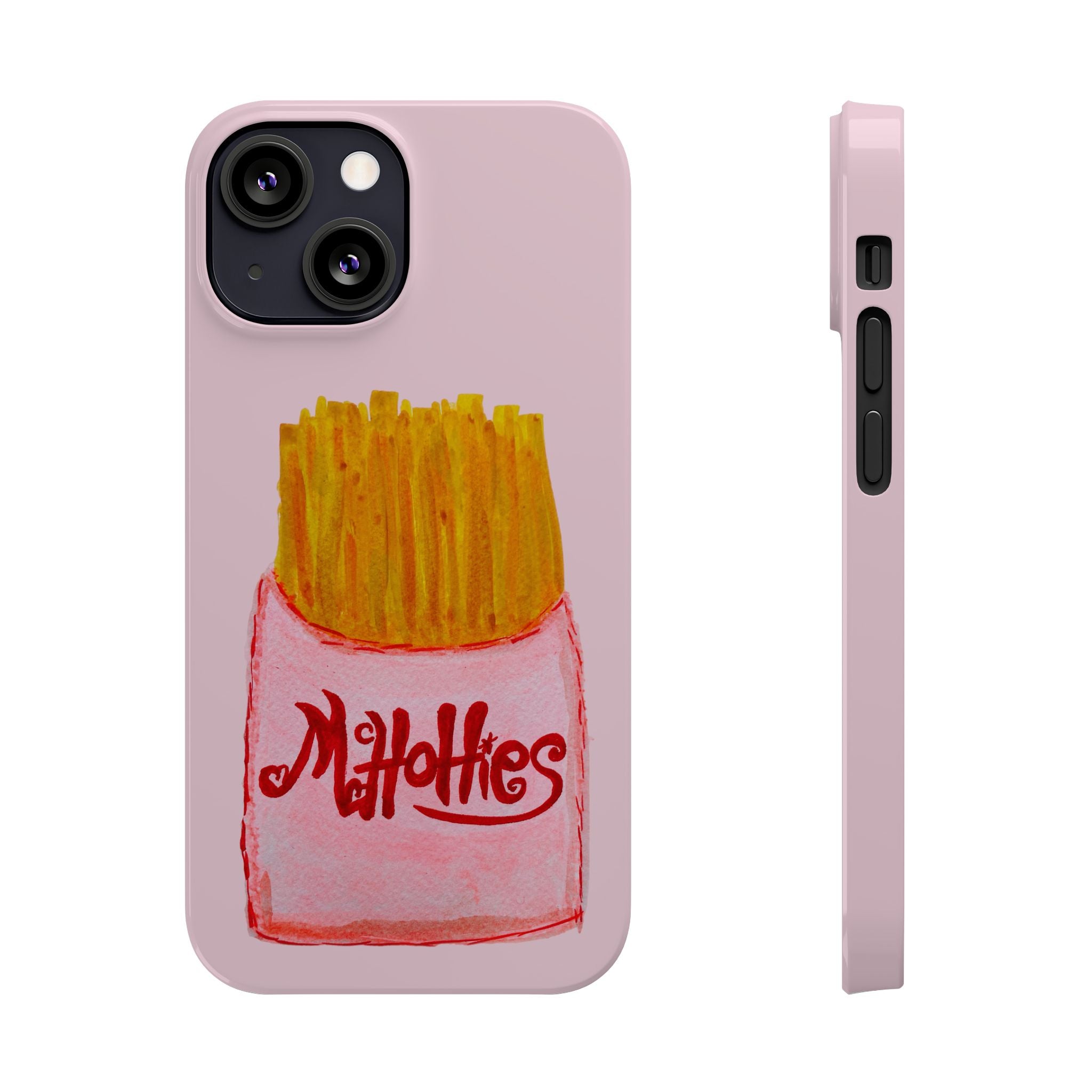 Pink French Fry Phone Case — Cute Fun 'McHotties' Snack Art Slim Case