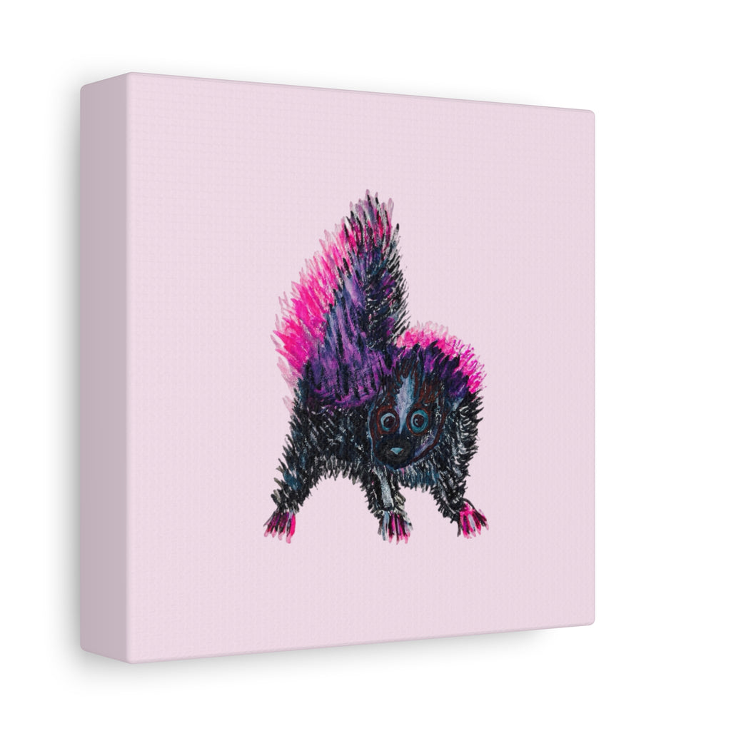 Pink Punk Skunk Matte Wall Art Canvas