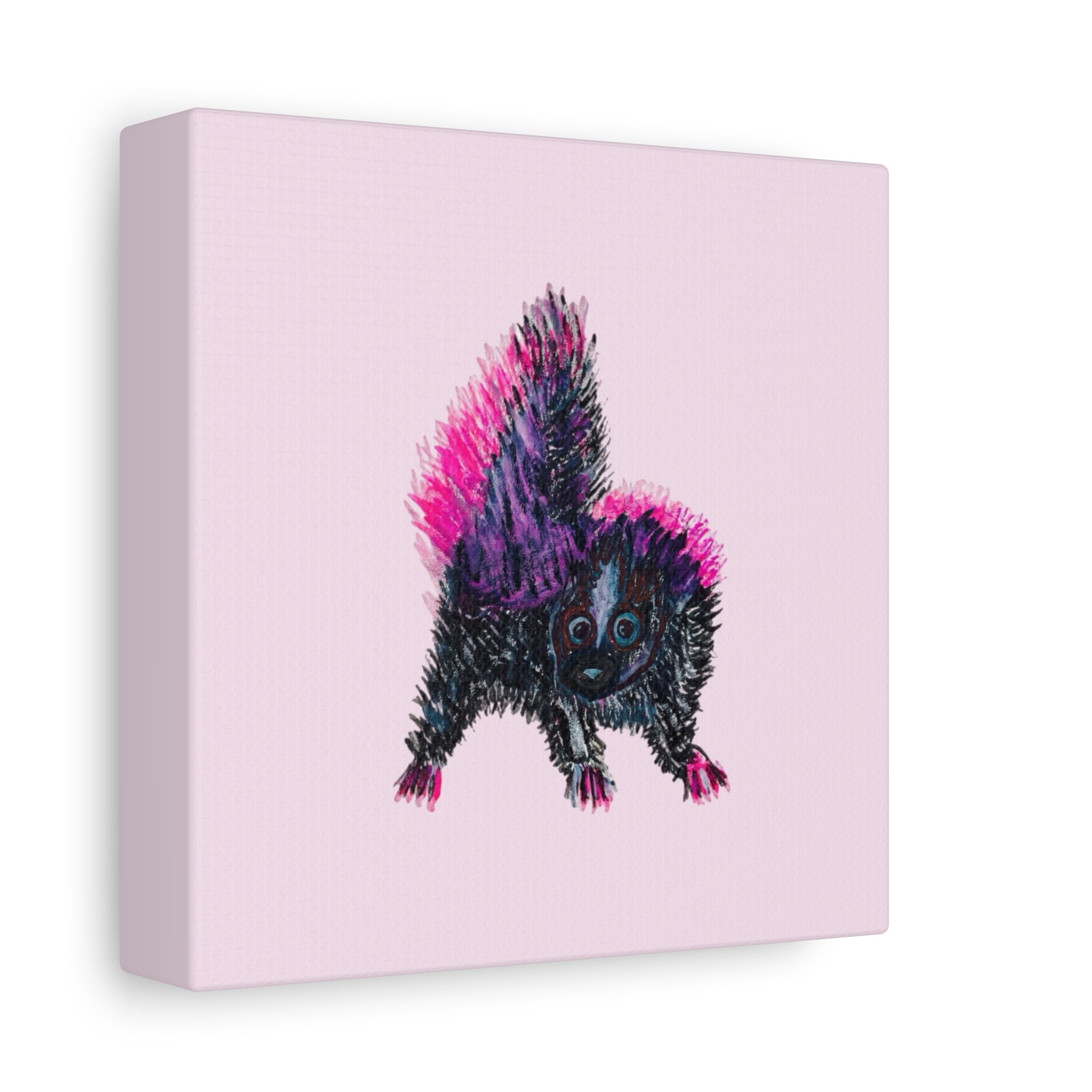 Pink Punk Skunk Matte Wall Art Canvas