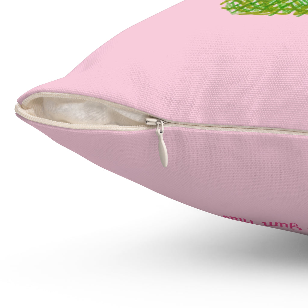 Pet Chihuahua Square Throw Pillow — Pink Dopamine Novelty Decor- Dog / Chihuahua Lovers