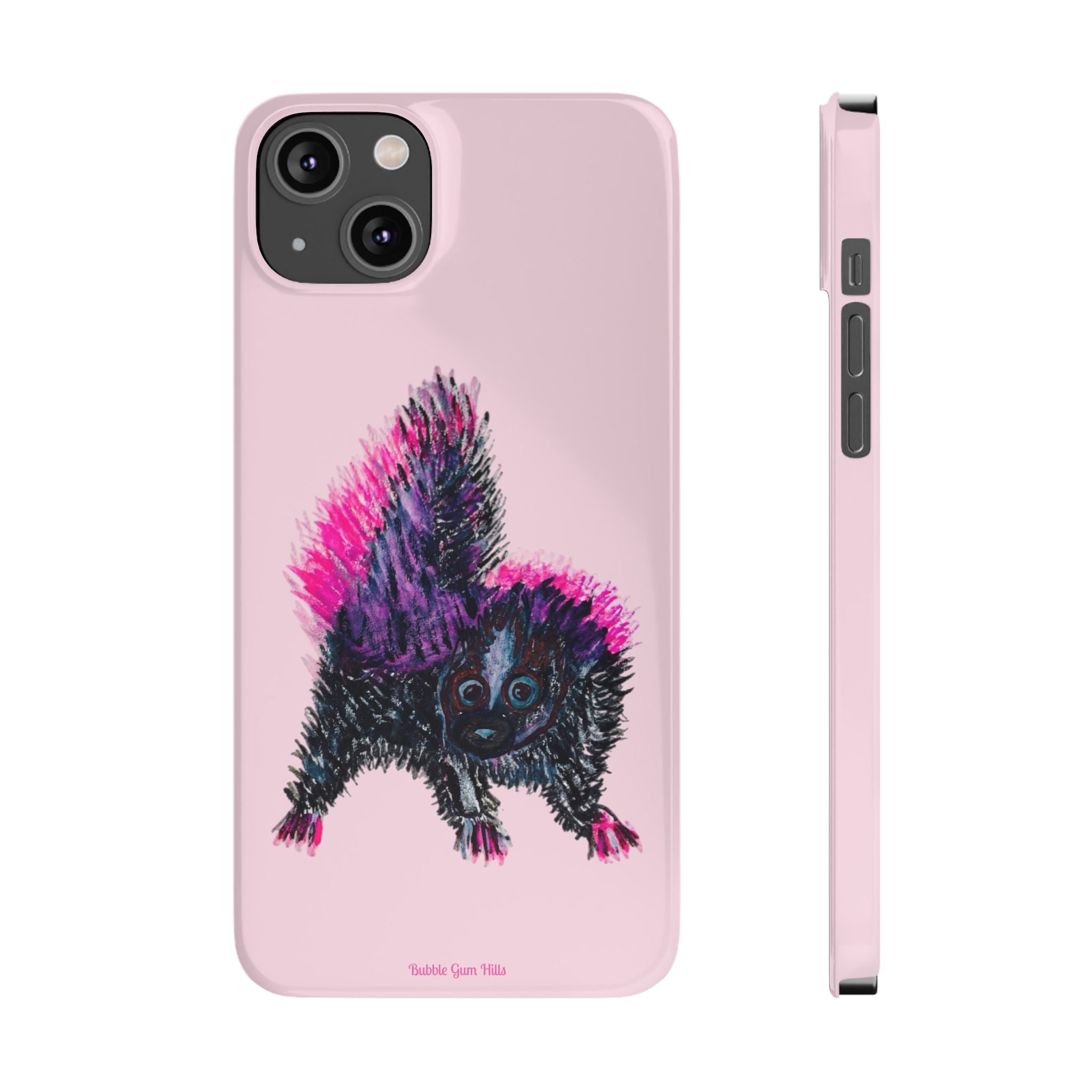 Pink Baby Punk Skunk Slim Mobile Phone Case — Cute Retro Animal Phone Cover