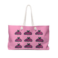 Cute Baby Bats Pink & Black Large Shoulder Tote Bag For Day or Travel