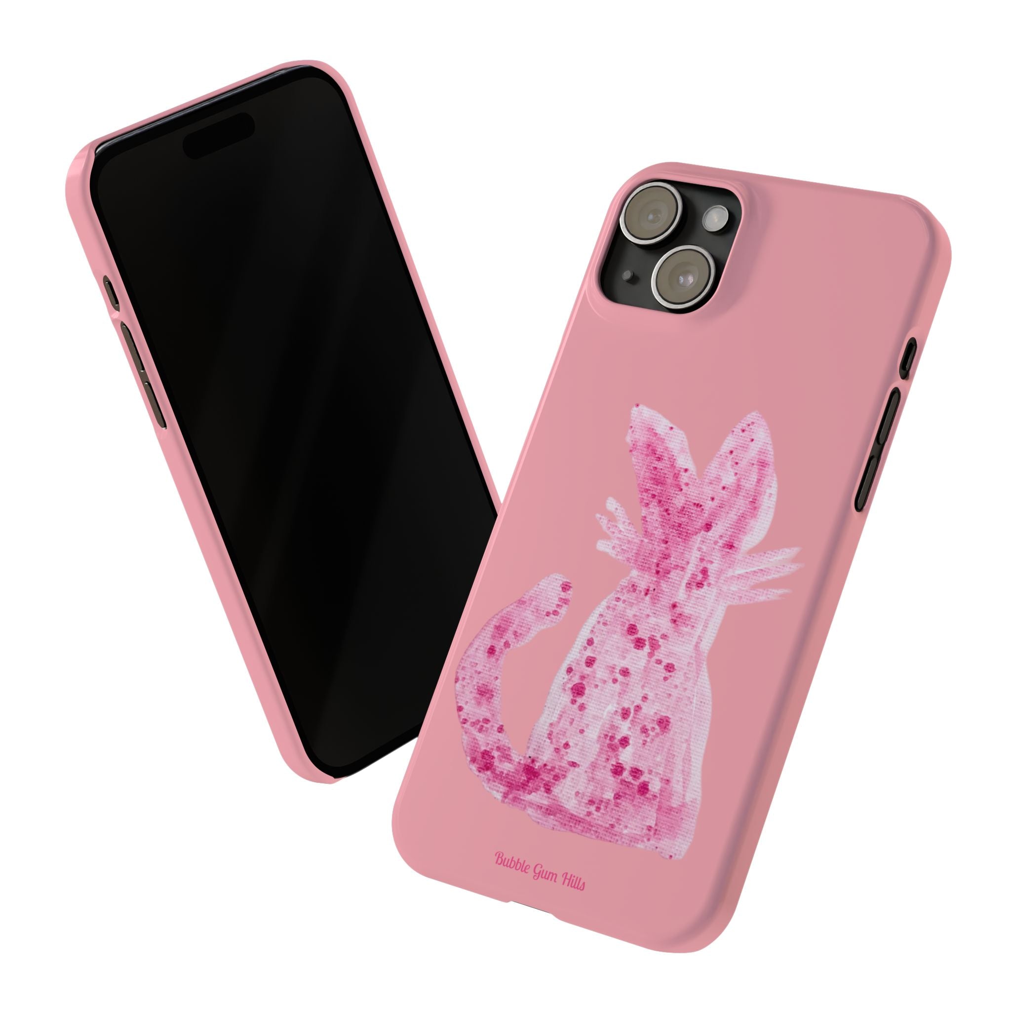 Pink Watercolor Kitty Cat Slim Phone Case – Cute Pastel iPhone Cover