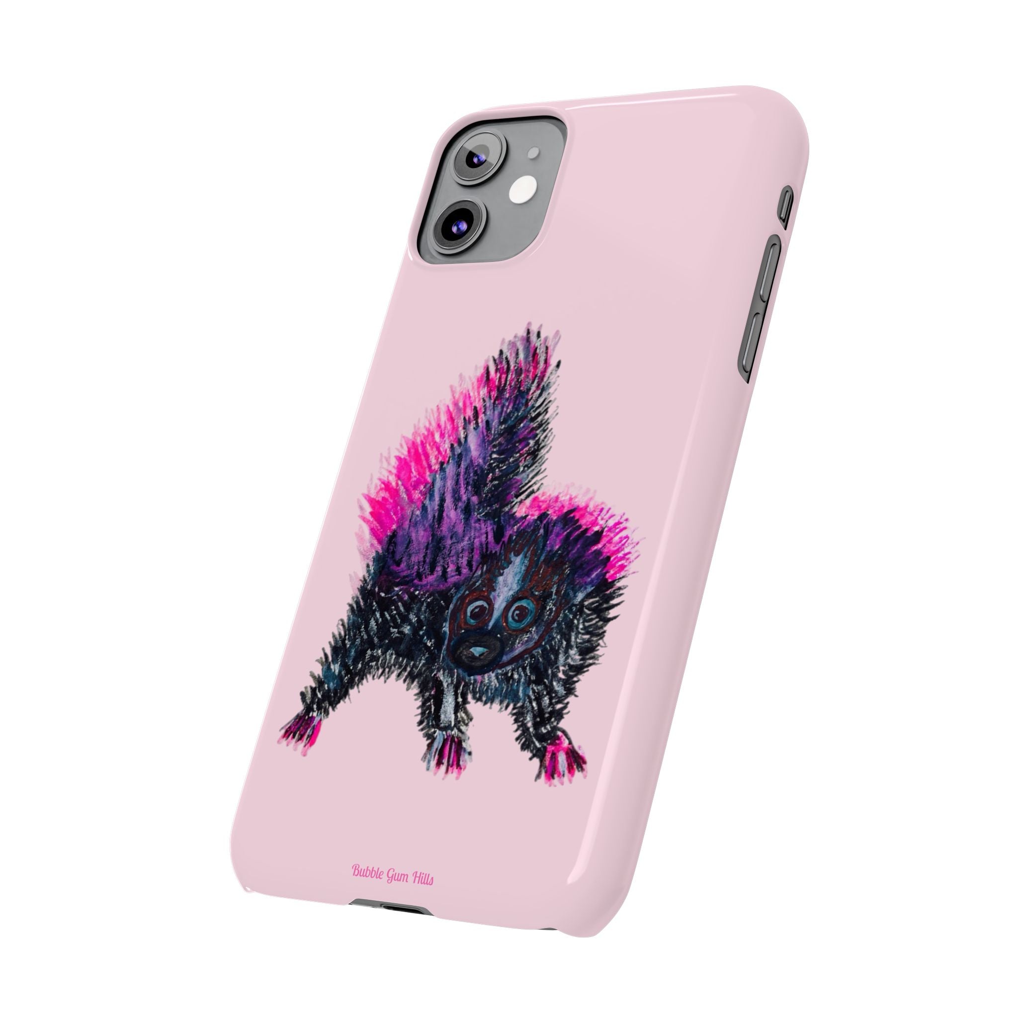 Pink Baby Punk Skunk Slim Mobile Phone Case — Cute Retro Animal Phone Cover