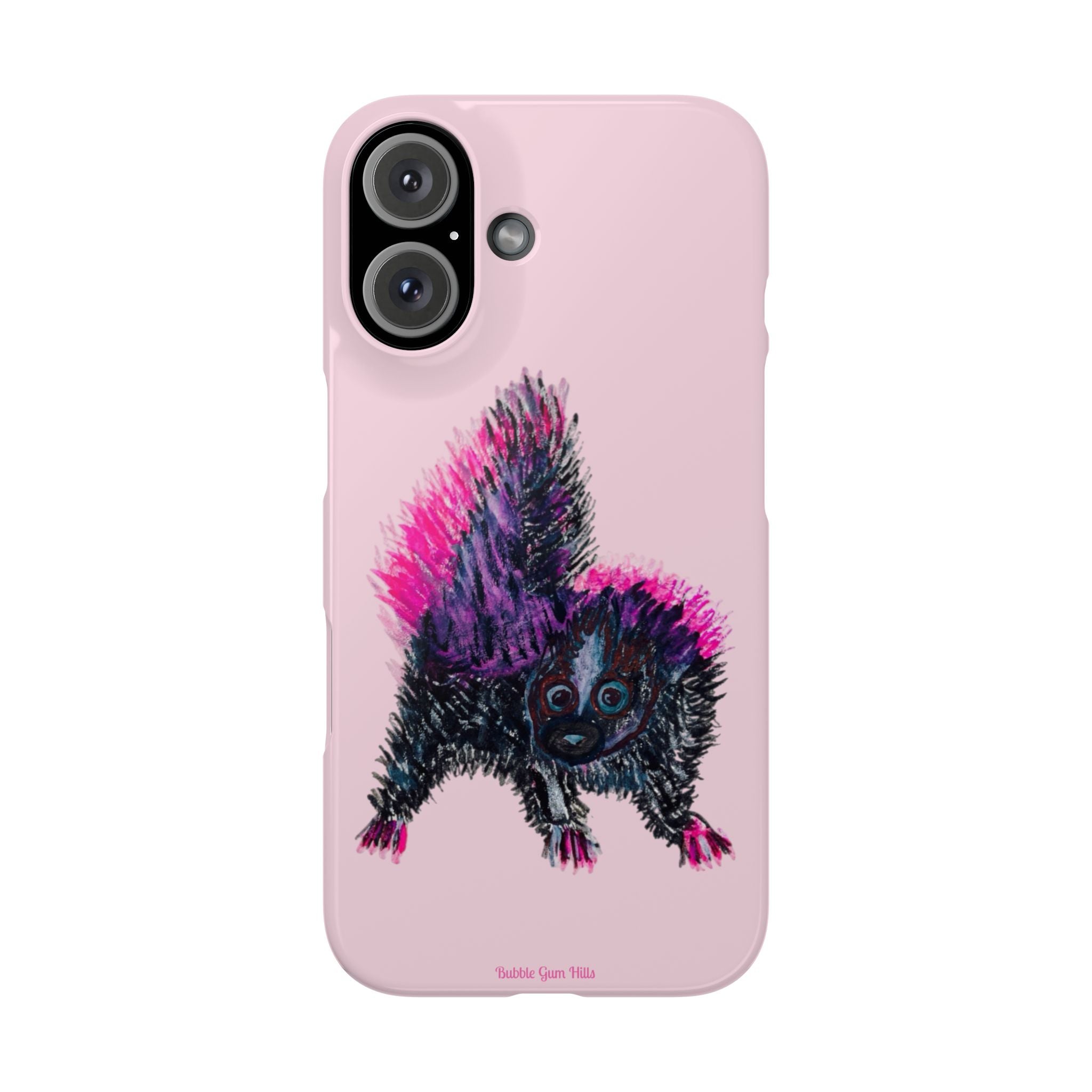 Pink Baby Punk Skunk Slim Mobile Phone Case — Cute Retro Animal Phone Cover