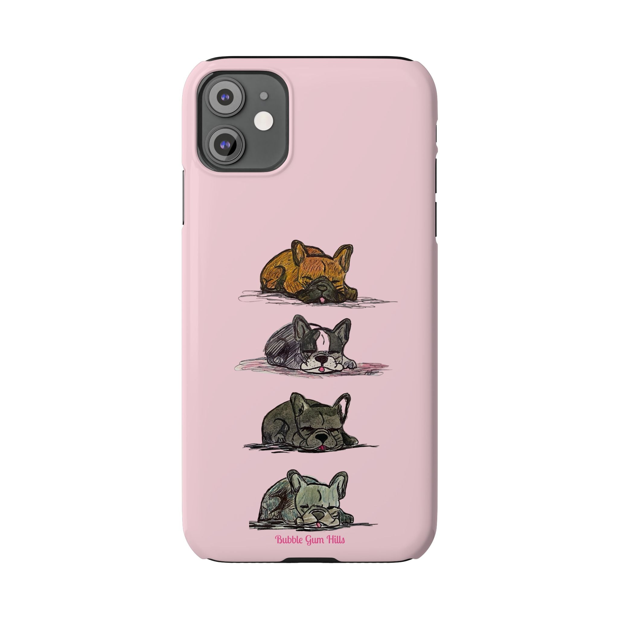 Sleeping French Bulldogs Slim Phone Case — Cute Nap Stack Pet iPhone Cover