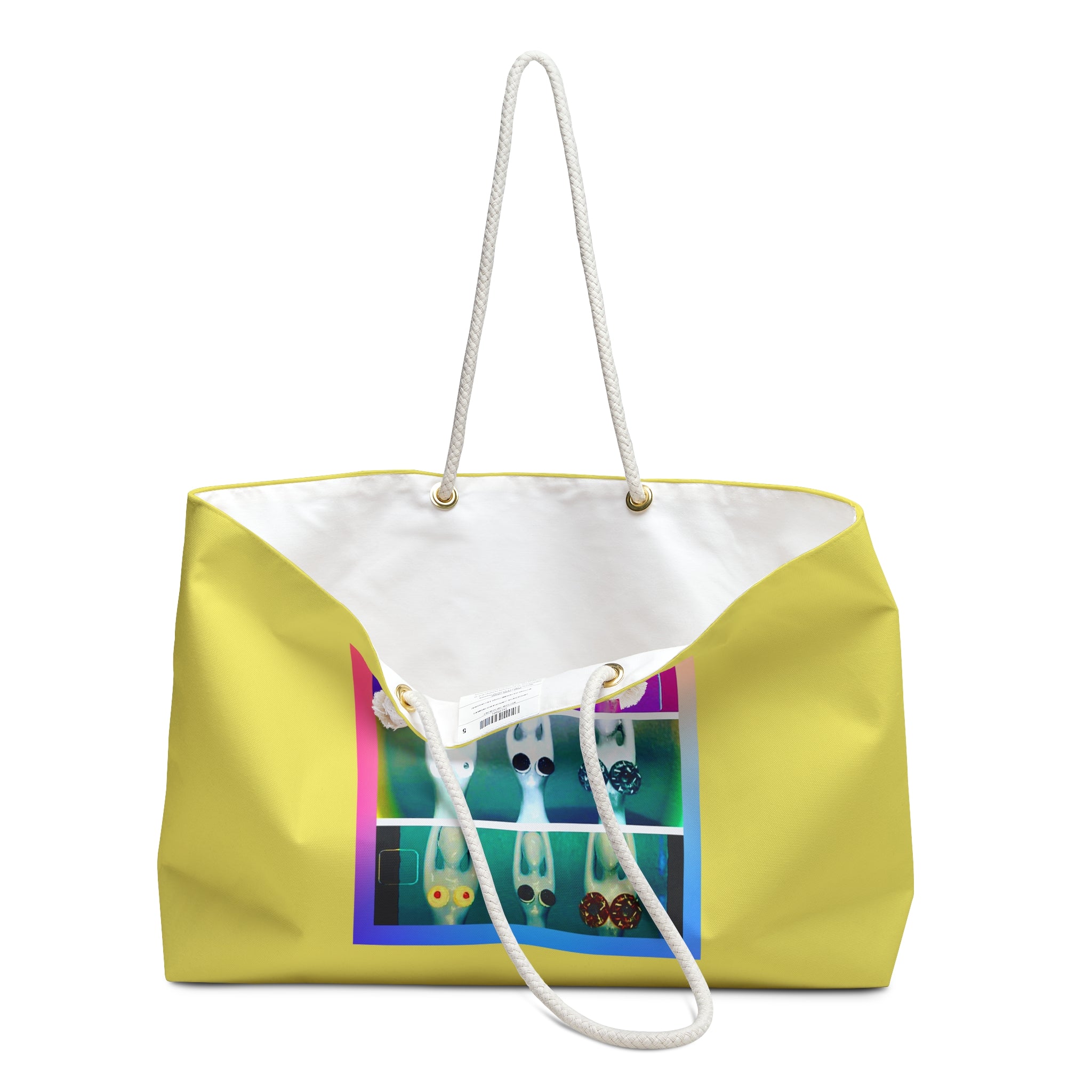Ladies in Yoga Pop Art Yellow Tote Bag – Funny Quirky Yoga Studio Class Bag
