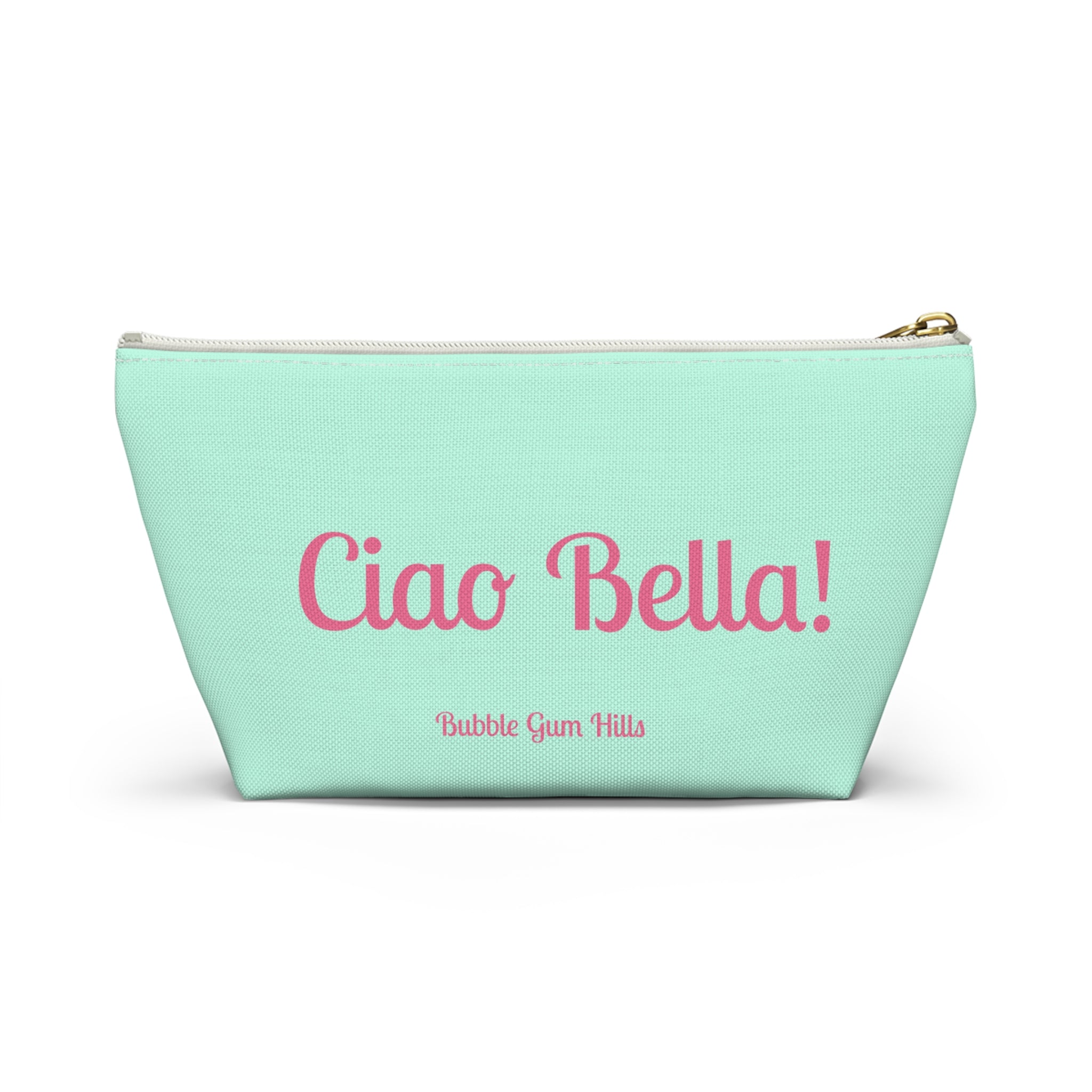 Dolce Vita "Ciao Bella!" Retro Pink Phone Accessory Makeup Pouch Zipper Bag Small & Large