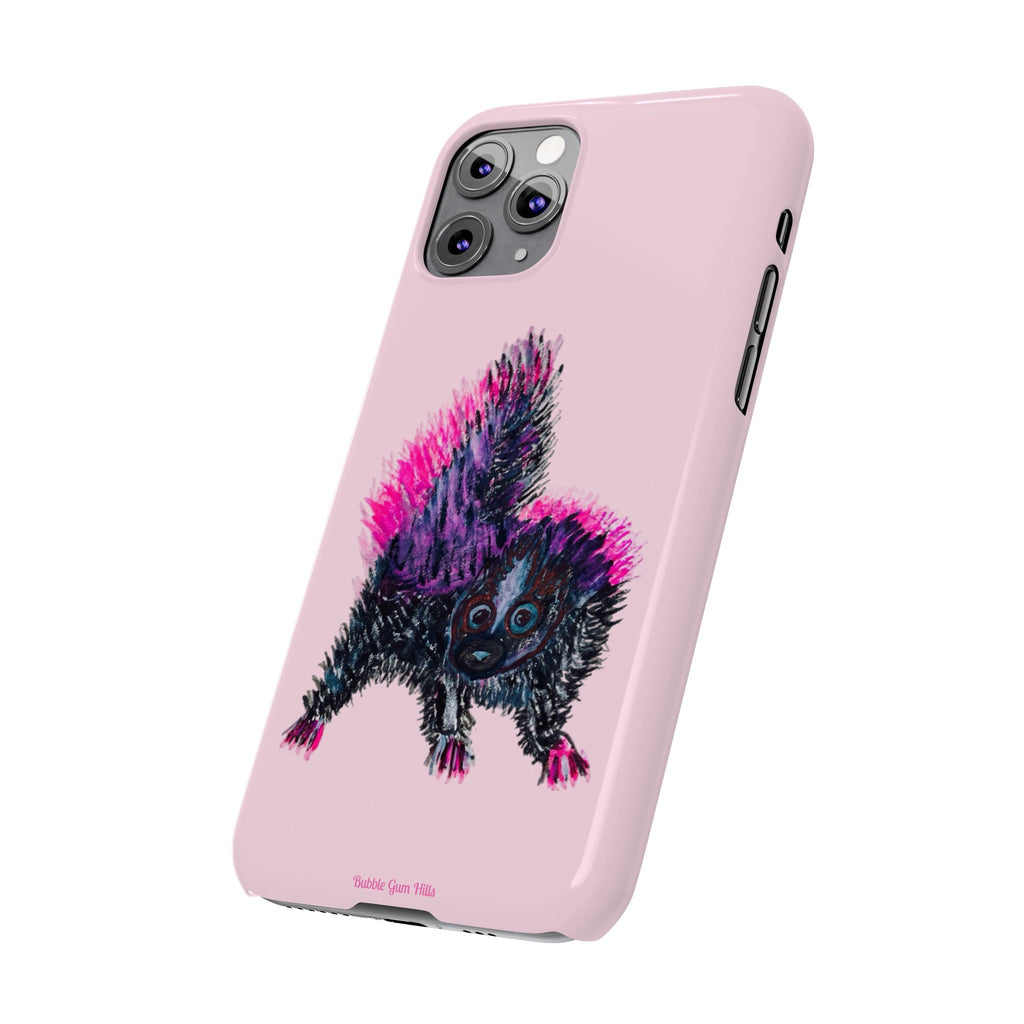 Pink Baby Punk Skunk Slim Mobile Phone Case — Cute Retro Animal Phone Cover