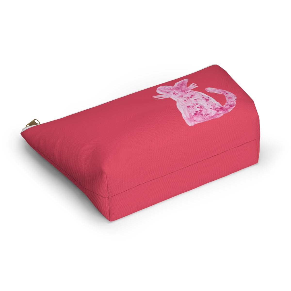 Fun Cat & Mouse Pink Accessories Makeup Zipper Bag Pouch Cute Day & Travel Bag Small & Large