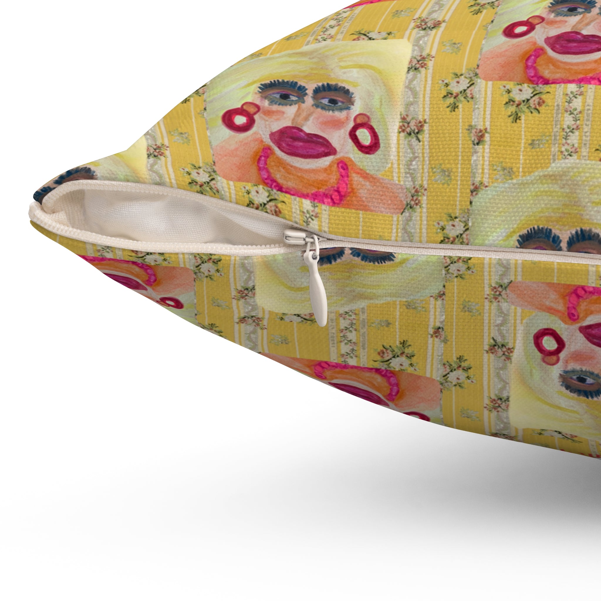 "The Annoying Neighbor "- Retro Yellow Decorative Throw Pillow