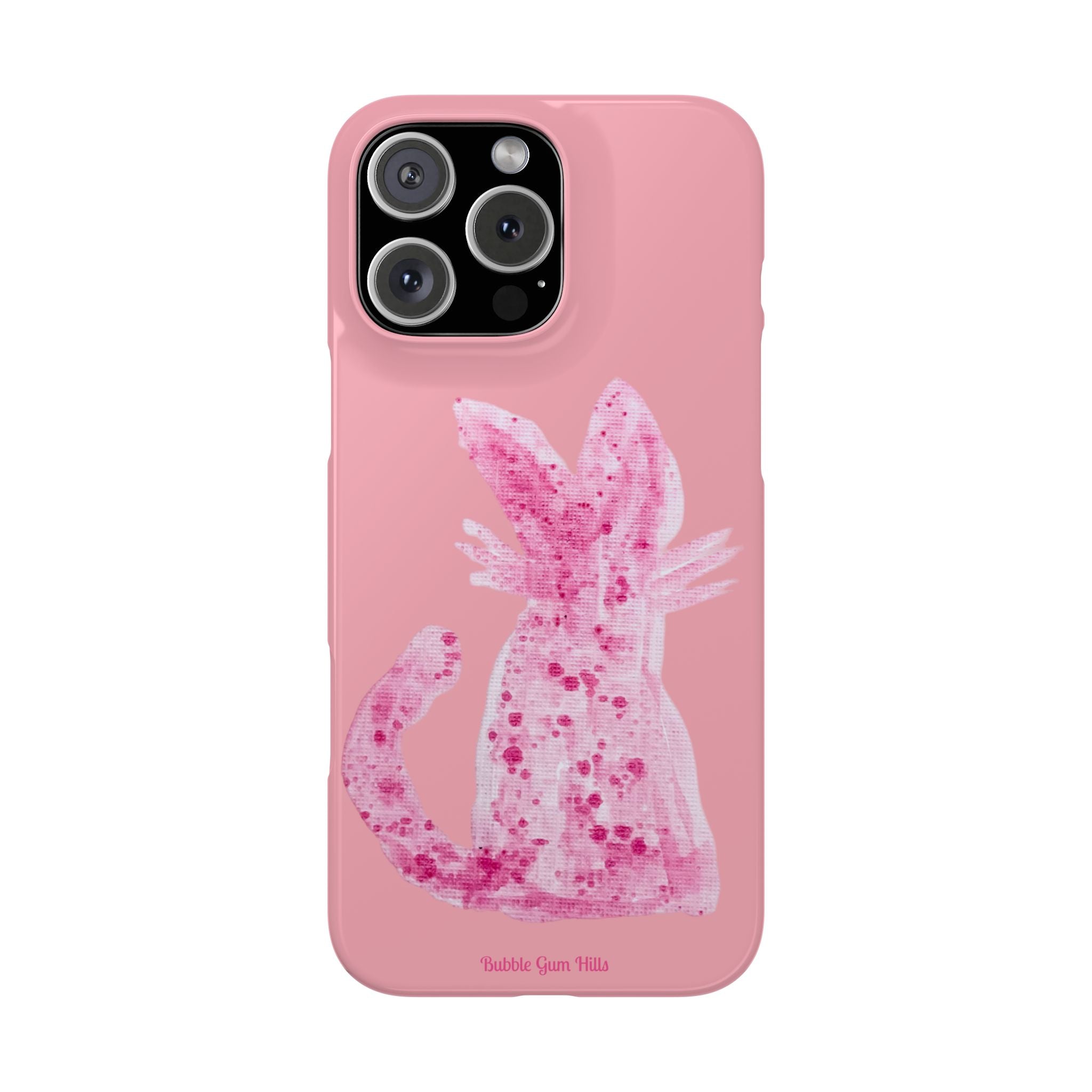 Pink Watercolor Kitty Cat Slim Phone Case – Cute Pastel iPhone Cover